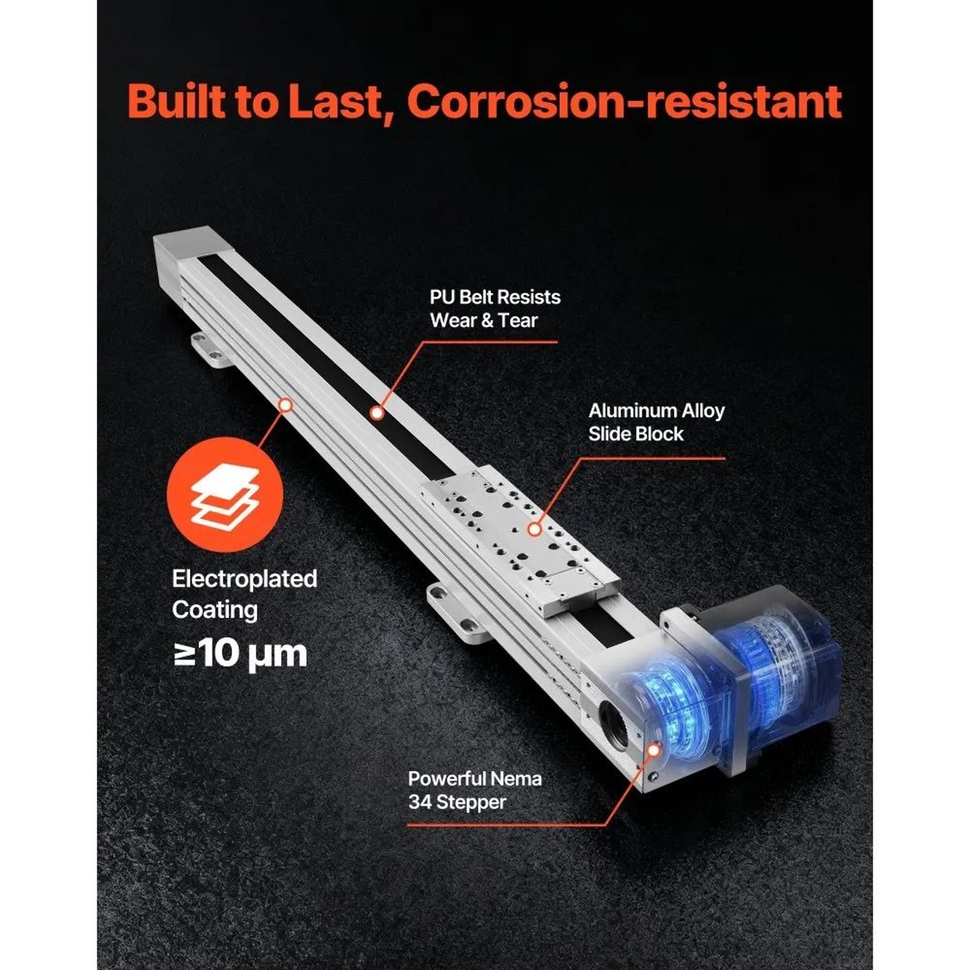 CNC Linear Guide Rail Actuator With NEMA34 Stepper Motor For Precision Motion Control 2