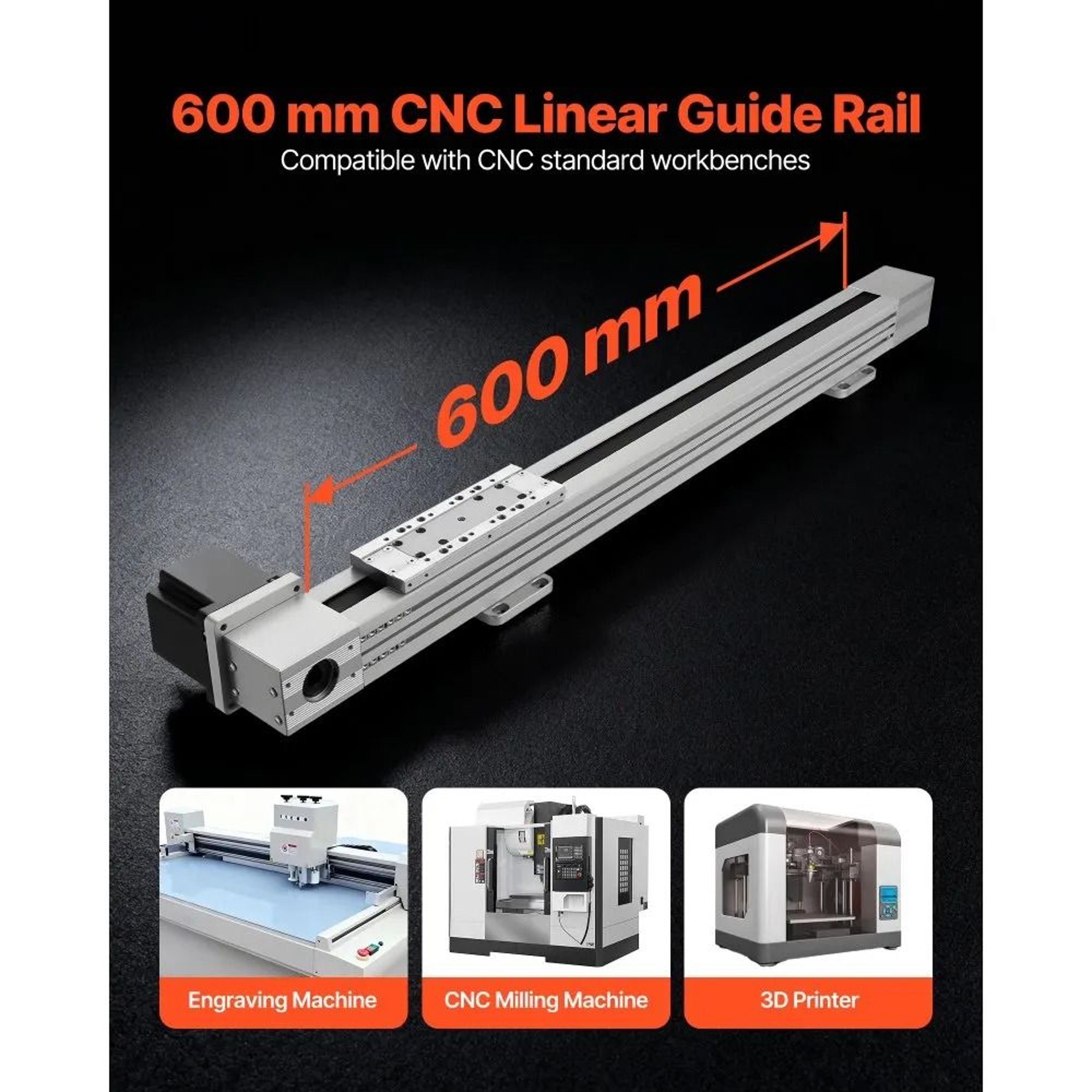 CNC Linear Guide Rail Actuator With NEMA34 Stepper Motor For Precision Motion Control 1