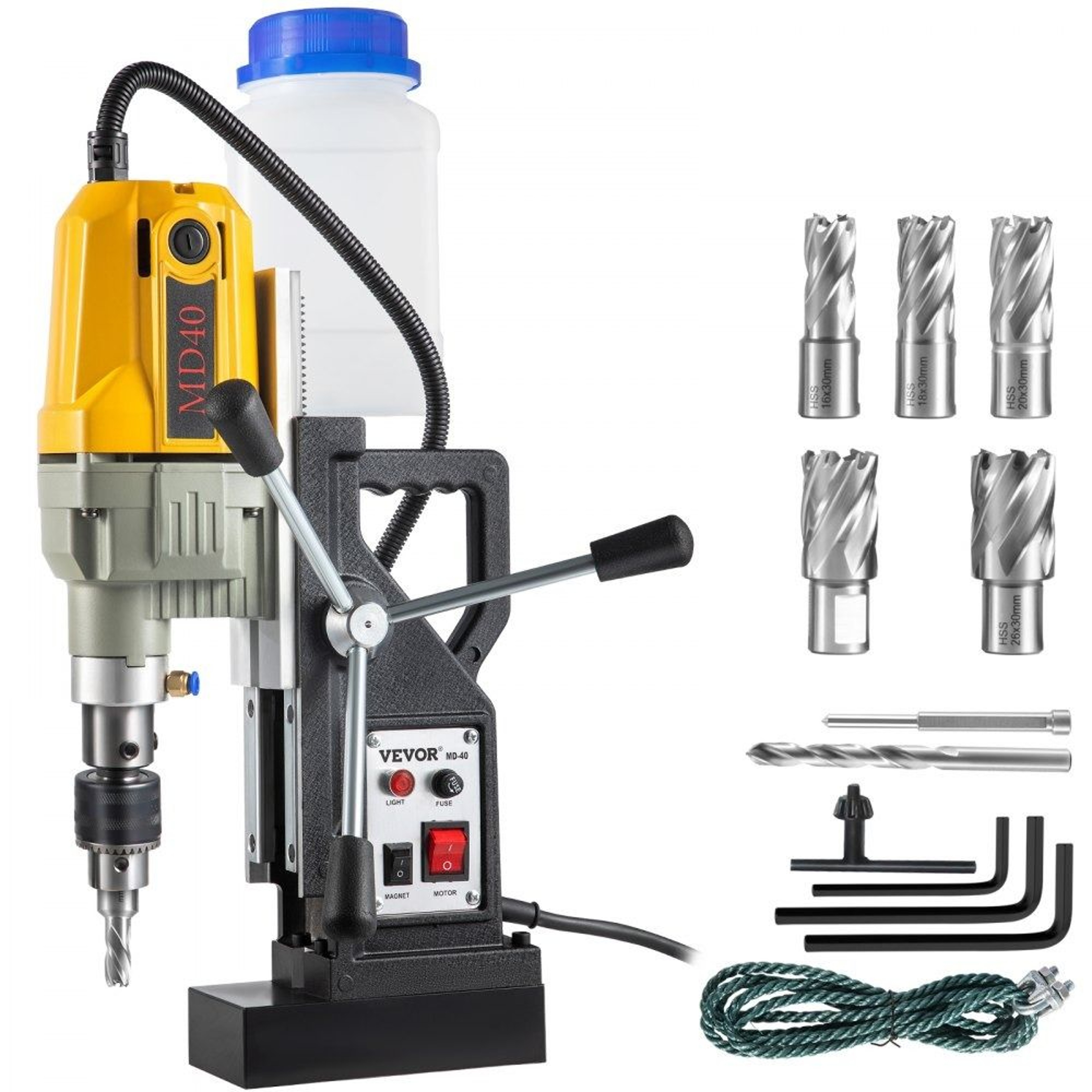 Magnetic Drill Press 1100W Portable Mag Drill With 7 Bits 0