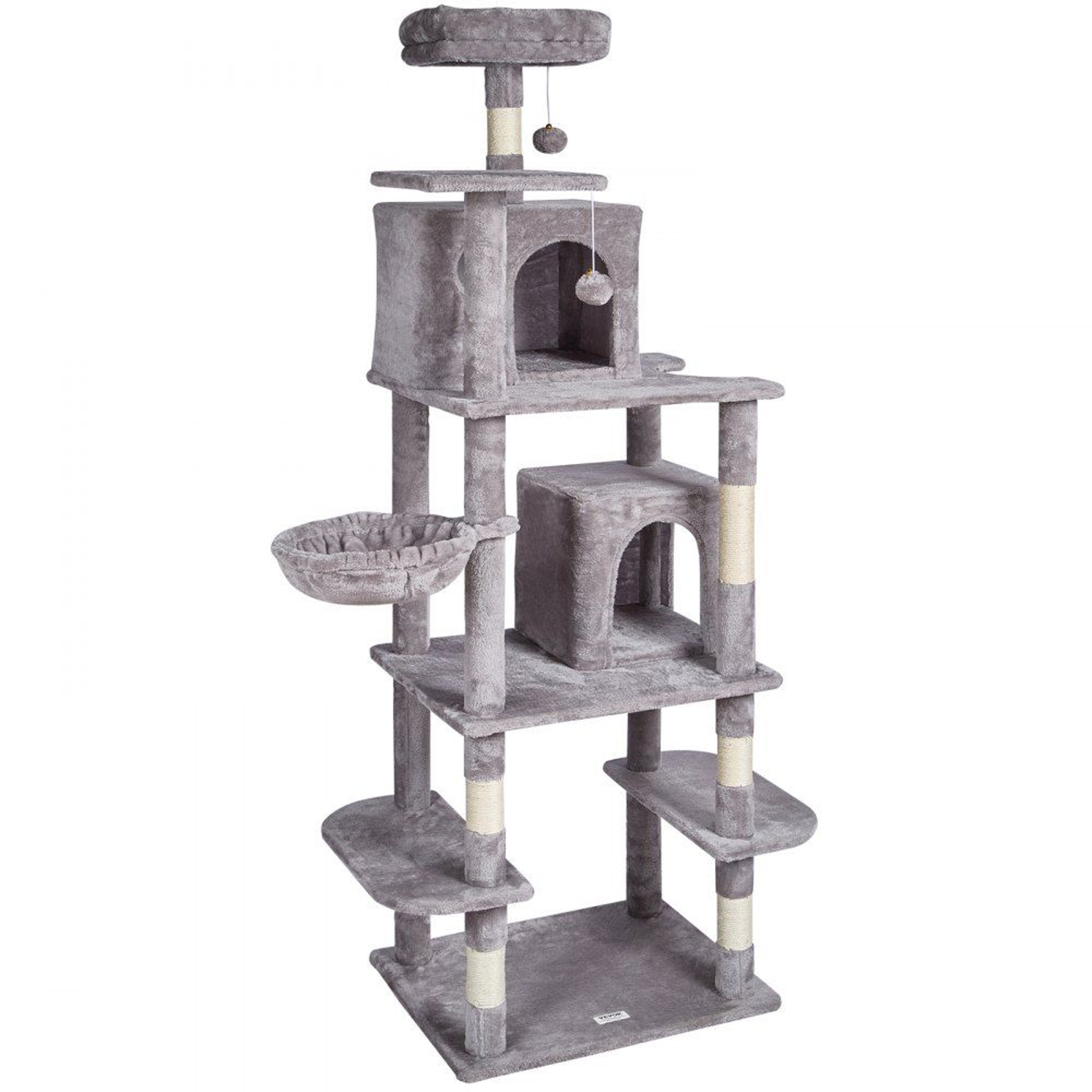 685 Inch Multi Level Cat Tree Tower With Condos Hammock And Scratching Posts 7