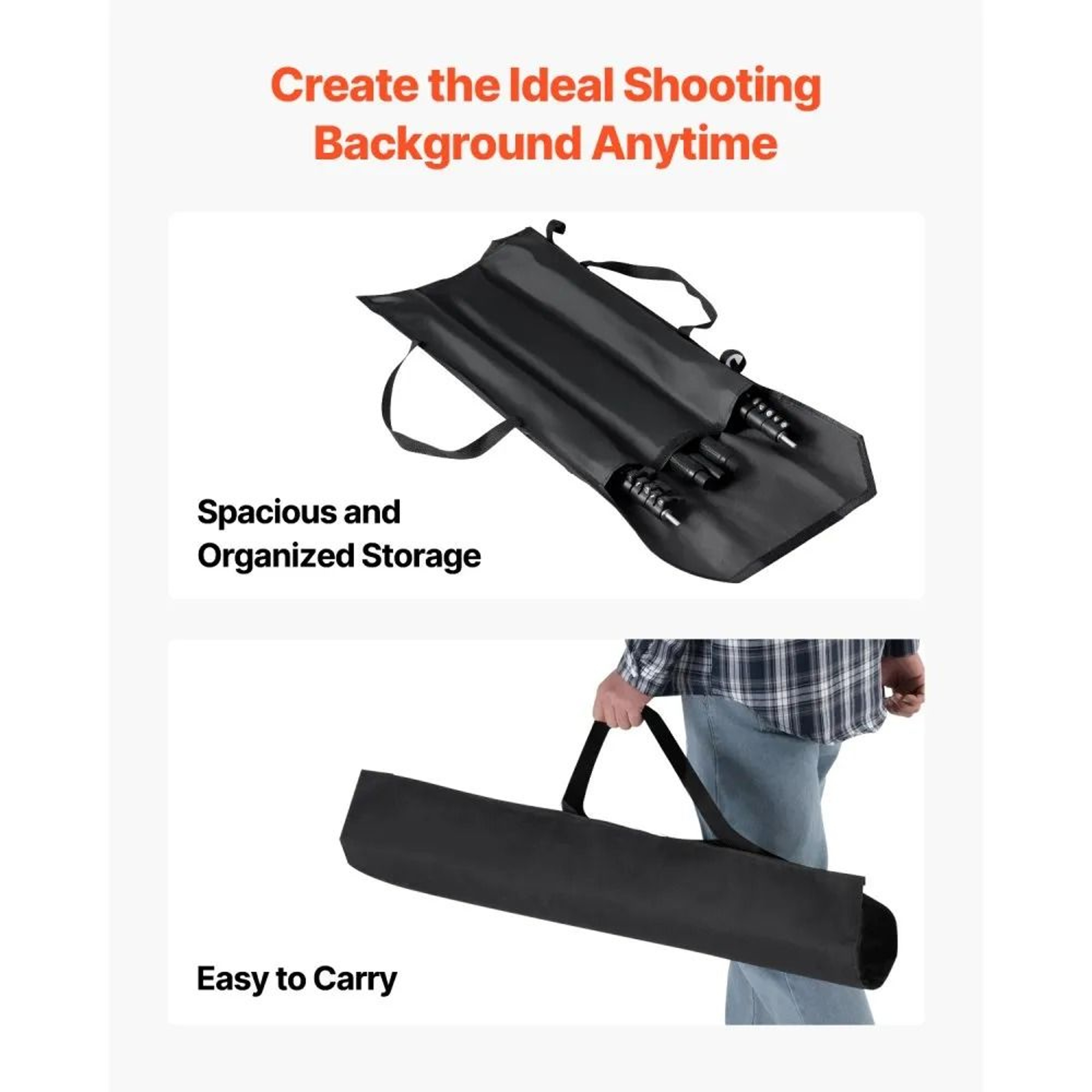 Adjustable 7 X 10 Ft Photo Backdrop Stand Kit With Clips And Sandbags 2