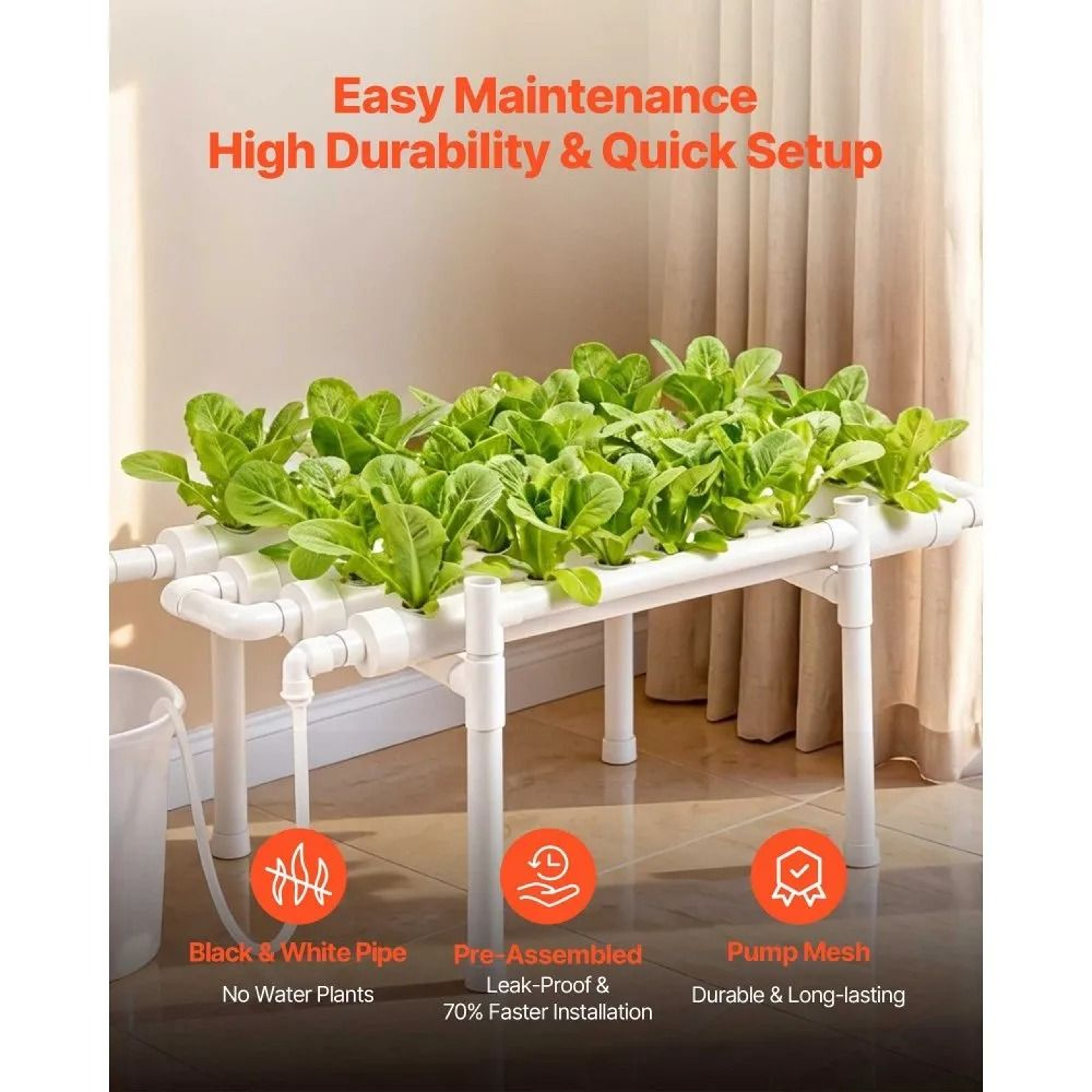 36Site Hydroponic Growing System With Automatic Timed Irrigation 1