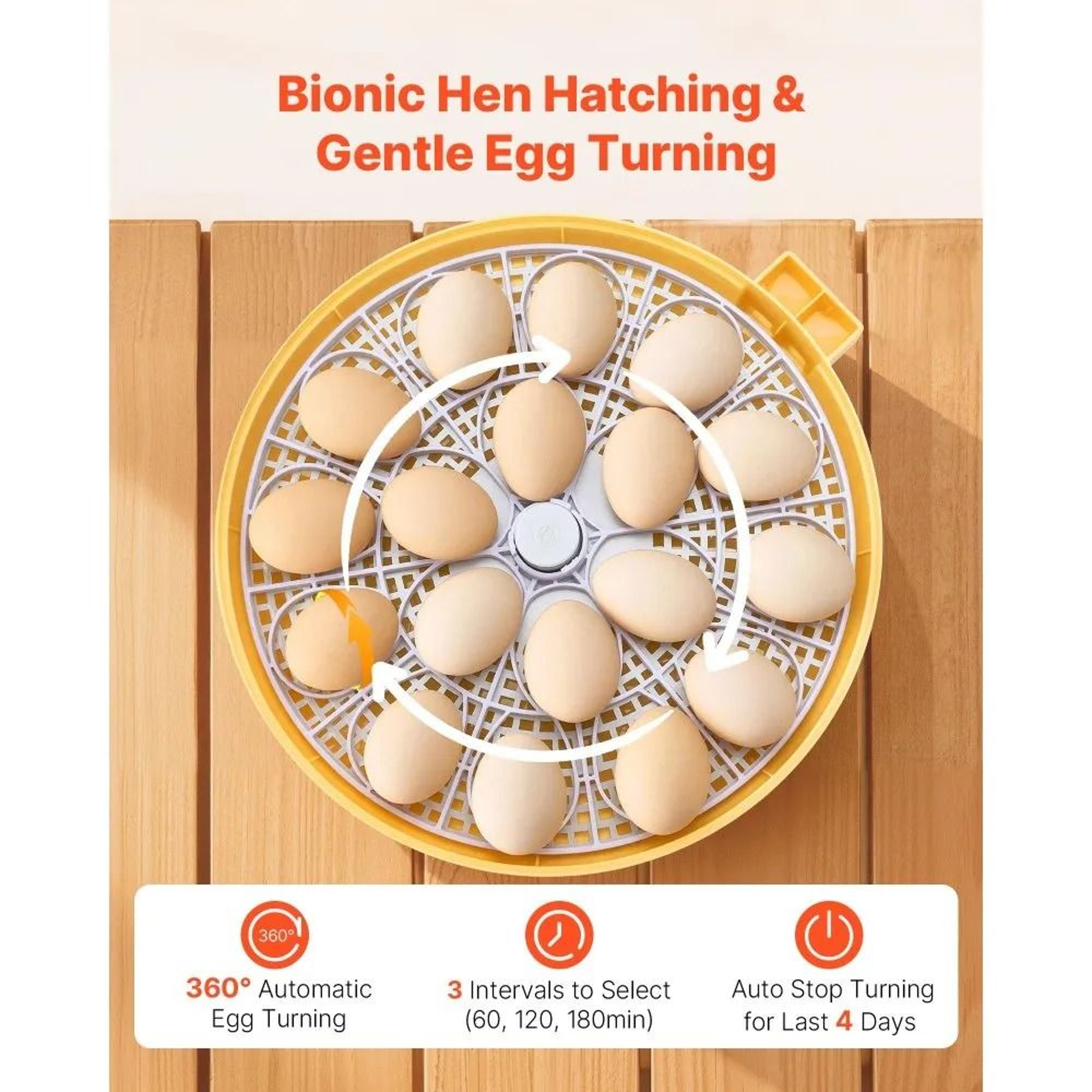 18 Egg Incubator With Automatic Turner LED Candler And Humidity Control 4
