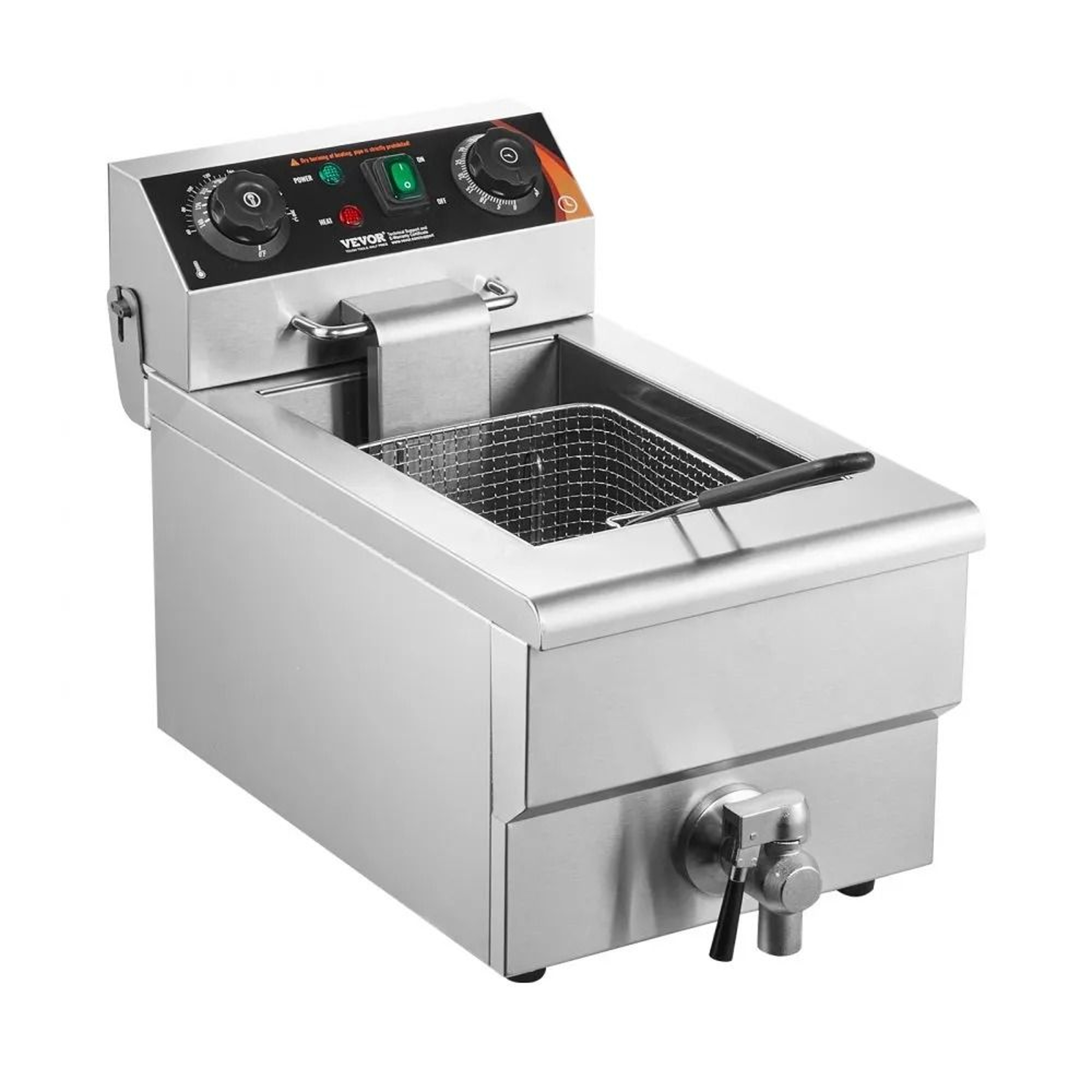 11L Commercial Deep Fryer With Timer And Temperature Control 8