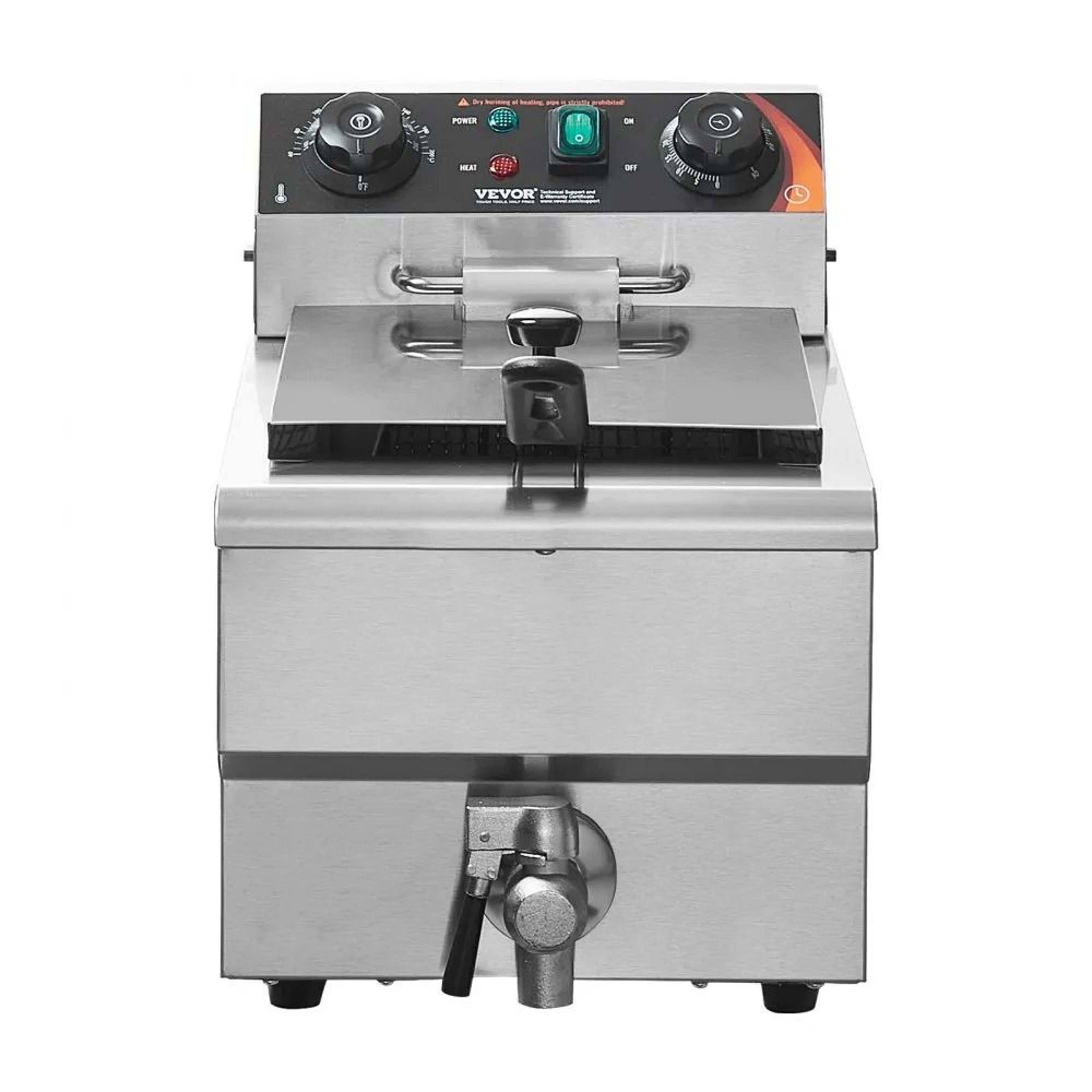 11L Commercial Deep Fryer With Timer And Temperature Control 10