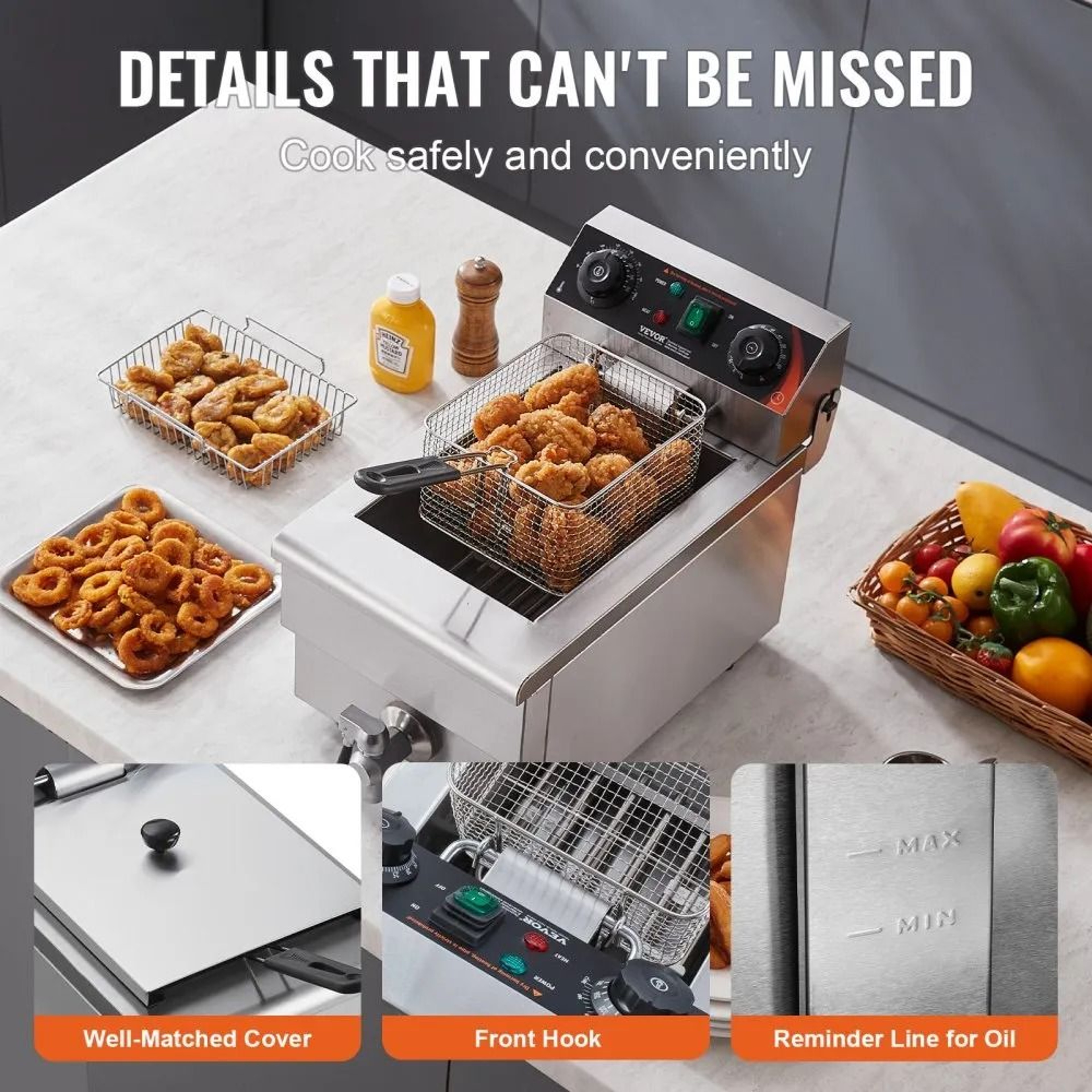 11L Commercial Deep Fryer With Timer And Temperature Control 1
