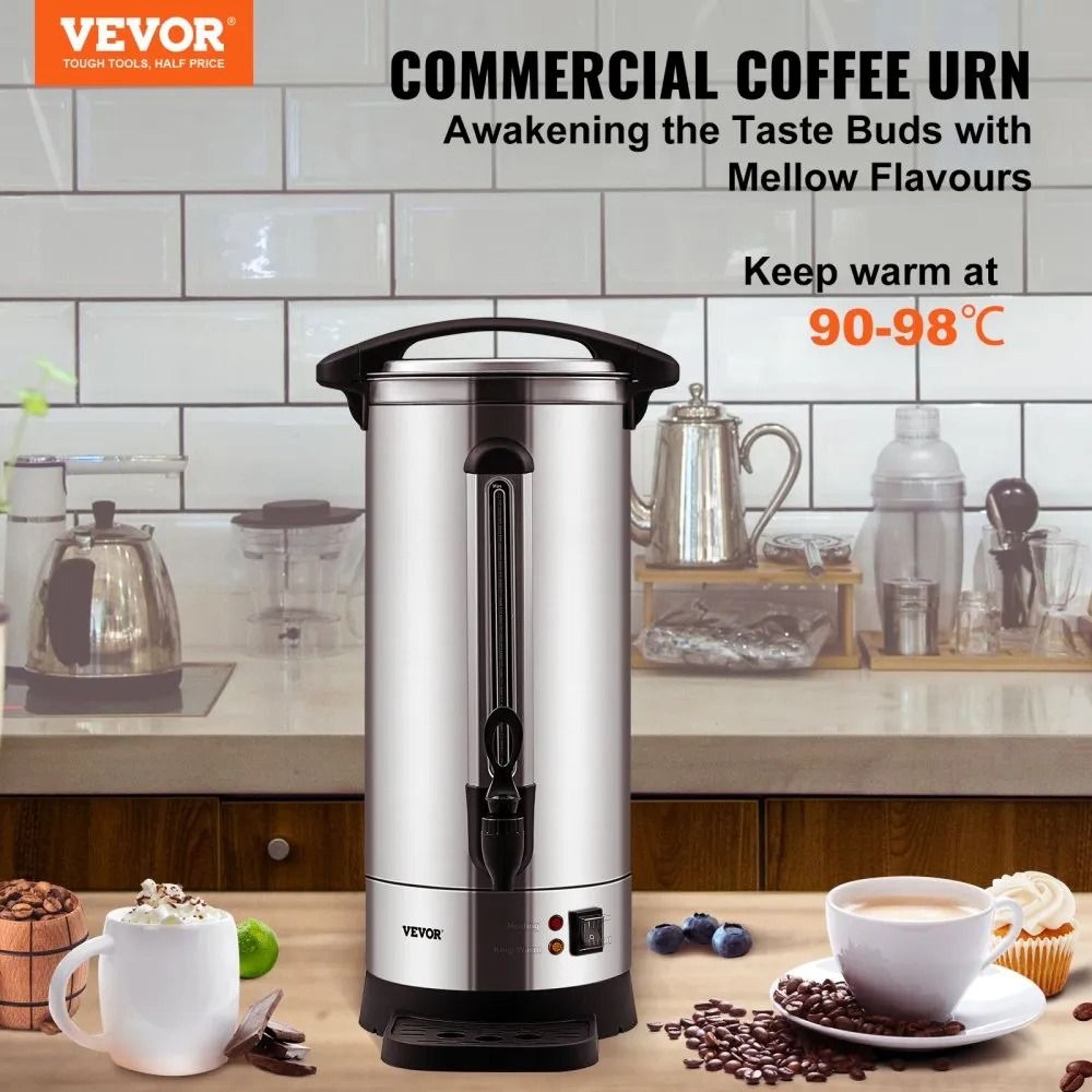 110 Cup Commercial Coffee Urn With Fast Brewing And Stainless Steel Dispenser 1
