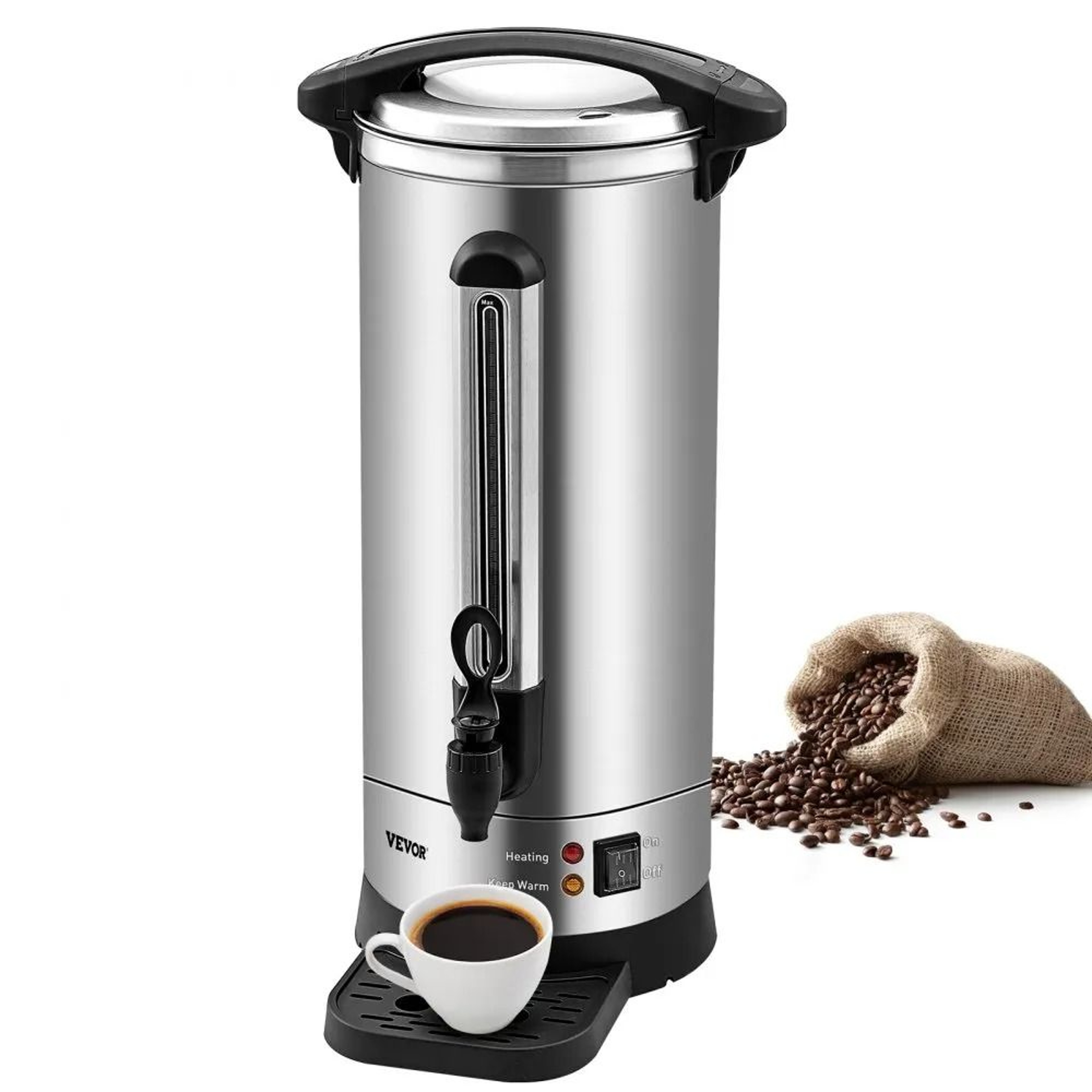 110 Cup Commercial Coffee Urn With Fast Brewing And Stainless Steel Dispenser 0