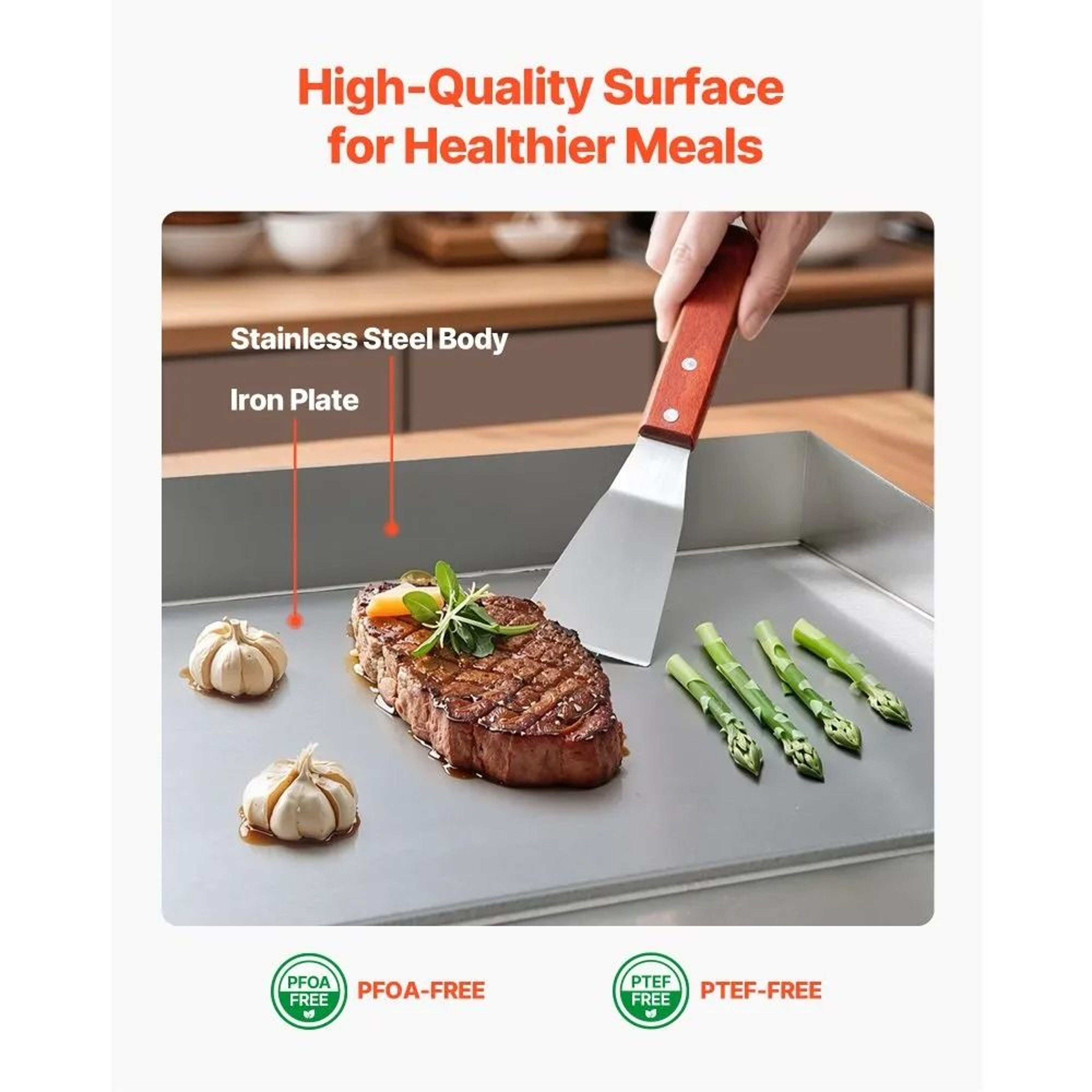 Commercial Electric Griddle 4400W Half Grooved Countertop Flat Top Grill 4