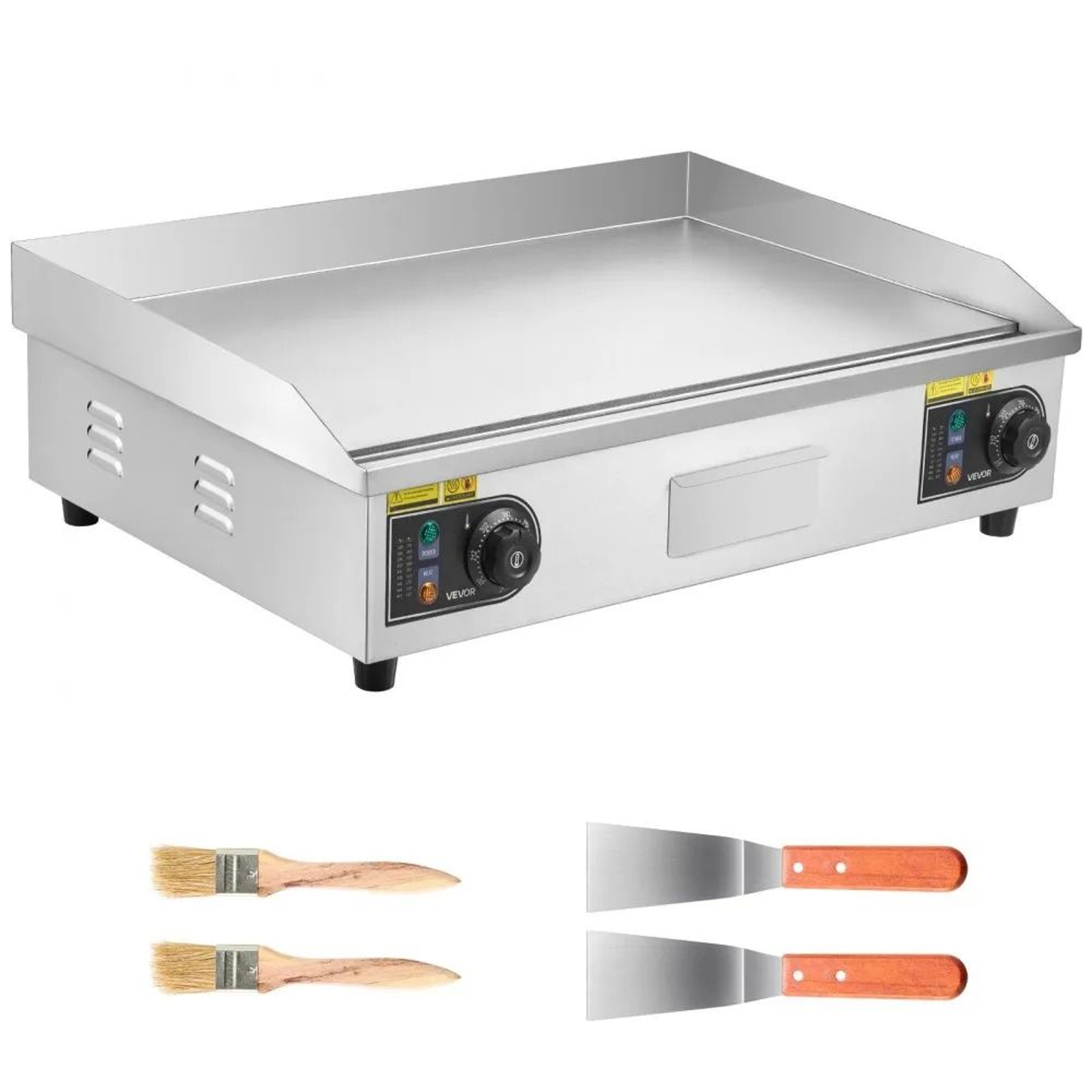 Commercial Electric Griddle 4400W Half Grooved Countertop Flat Top Grill 10