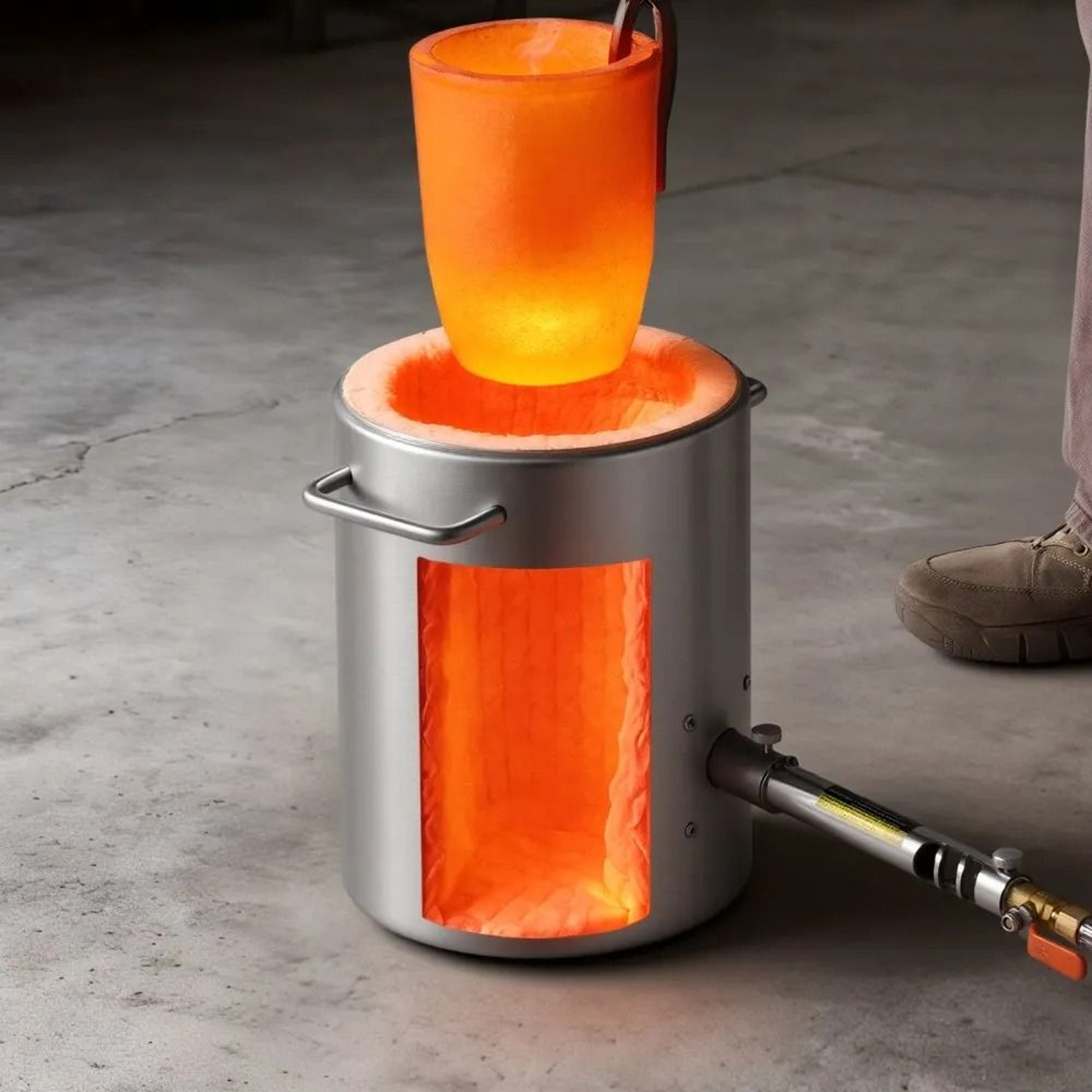 6KG Propane Melting Furnace Kit With Graphite Crucible And Tongs 5