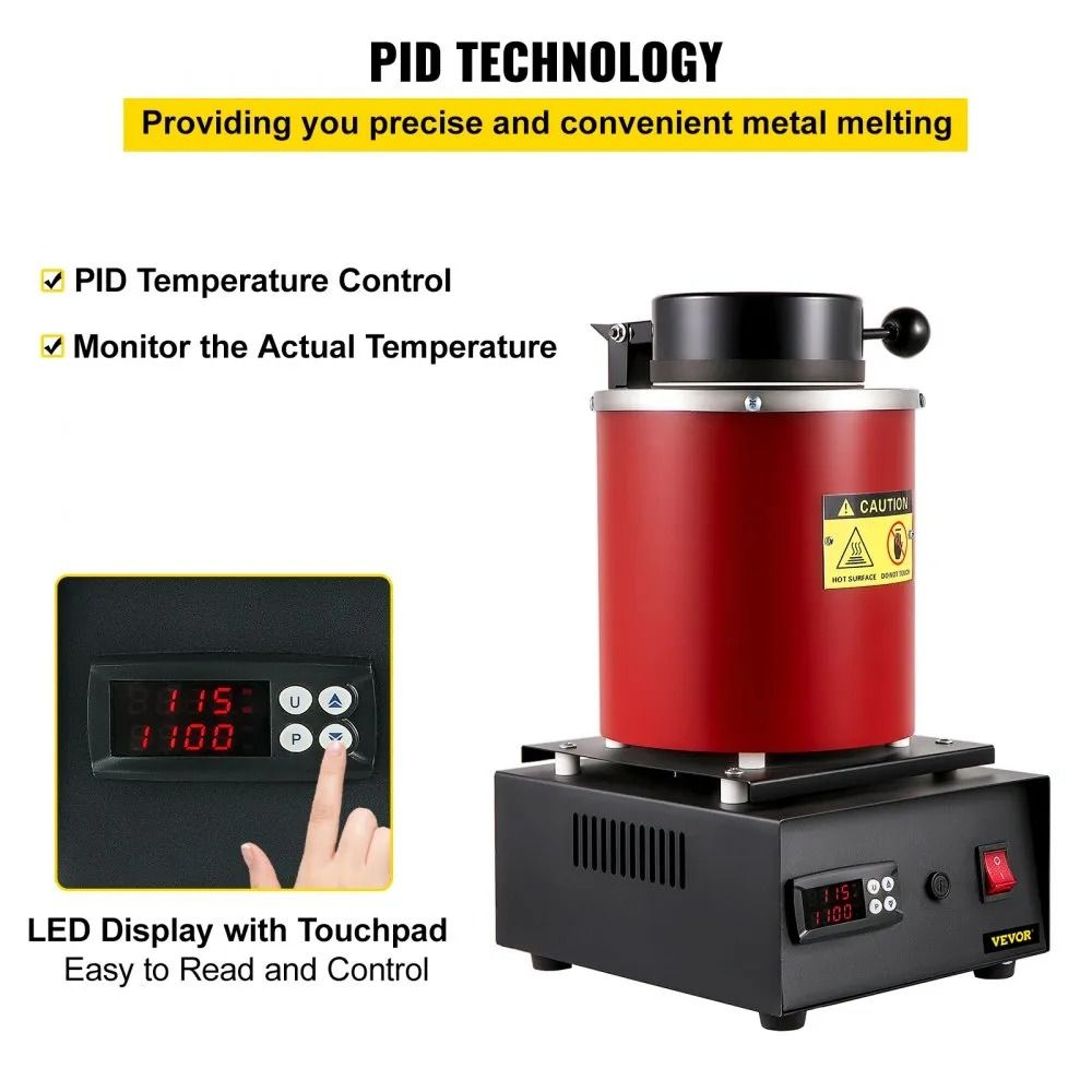 3KG Gold Melting Furnace With Digital PID Control And Complete Crucible Kit 2