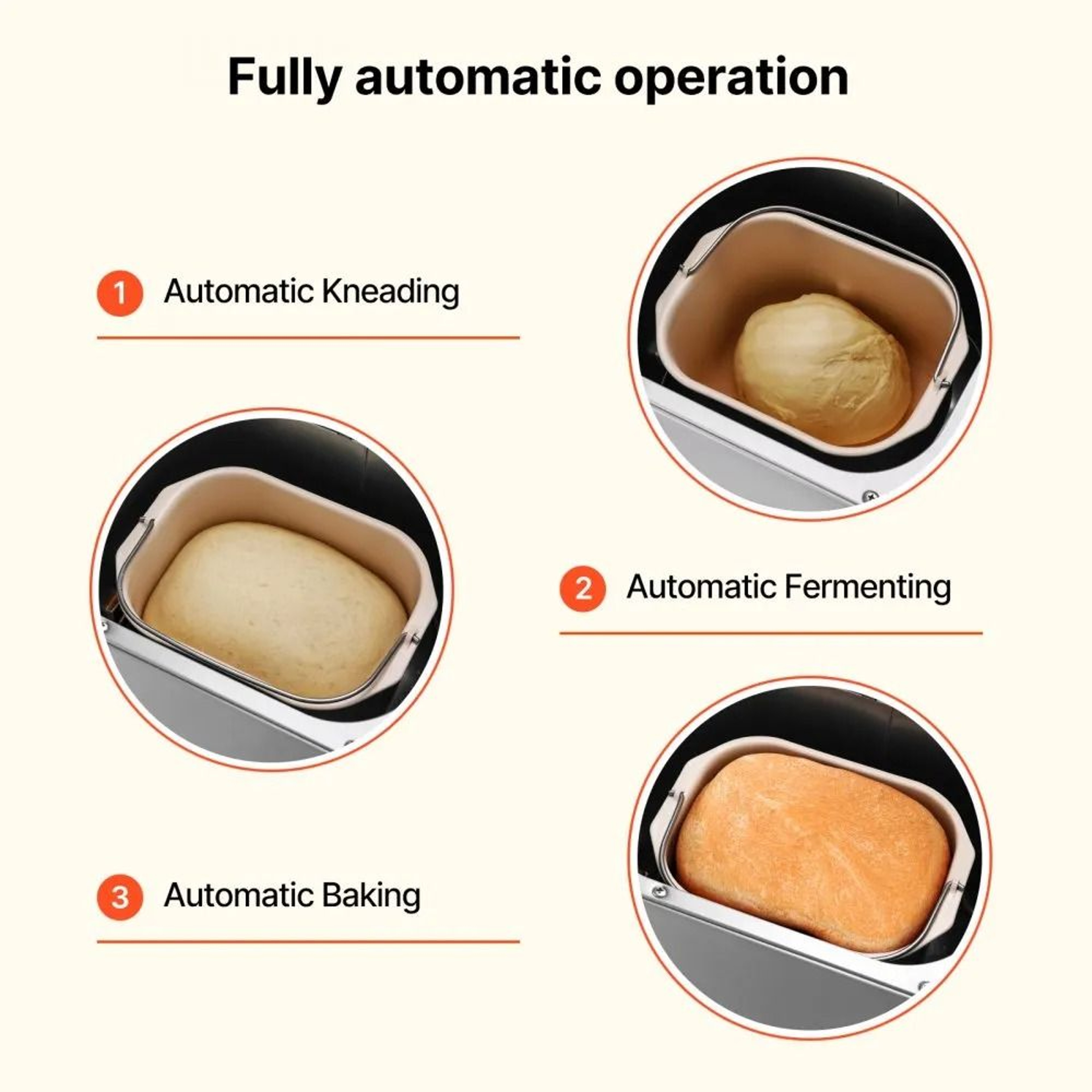 19in1 Bread Maker Machine 2LB Automatic Dough Maker With Ceramic Pan 6