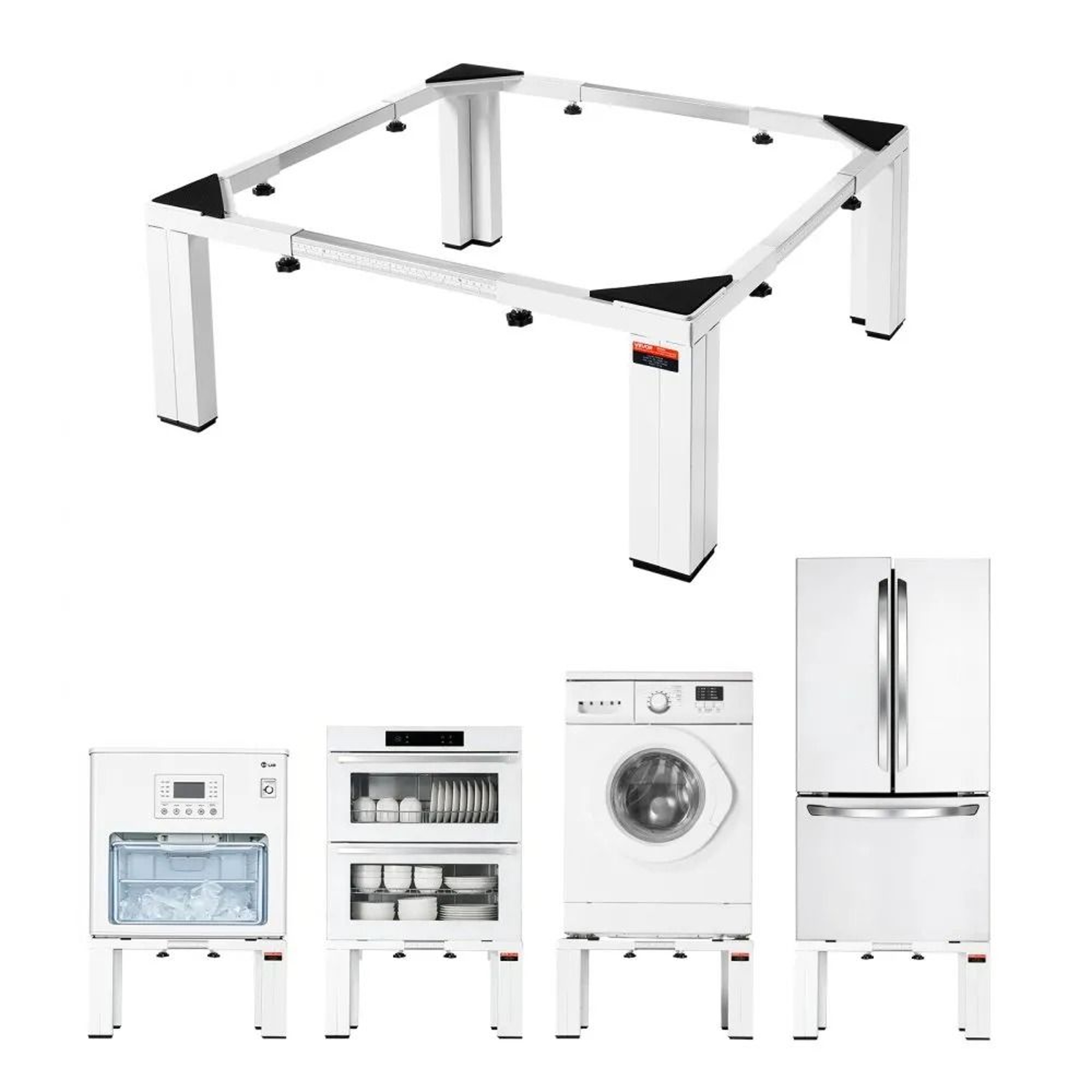 Adjustable Laundry Pedestal Washer And Dryer Stand With 1200 Lbs Capacity 0