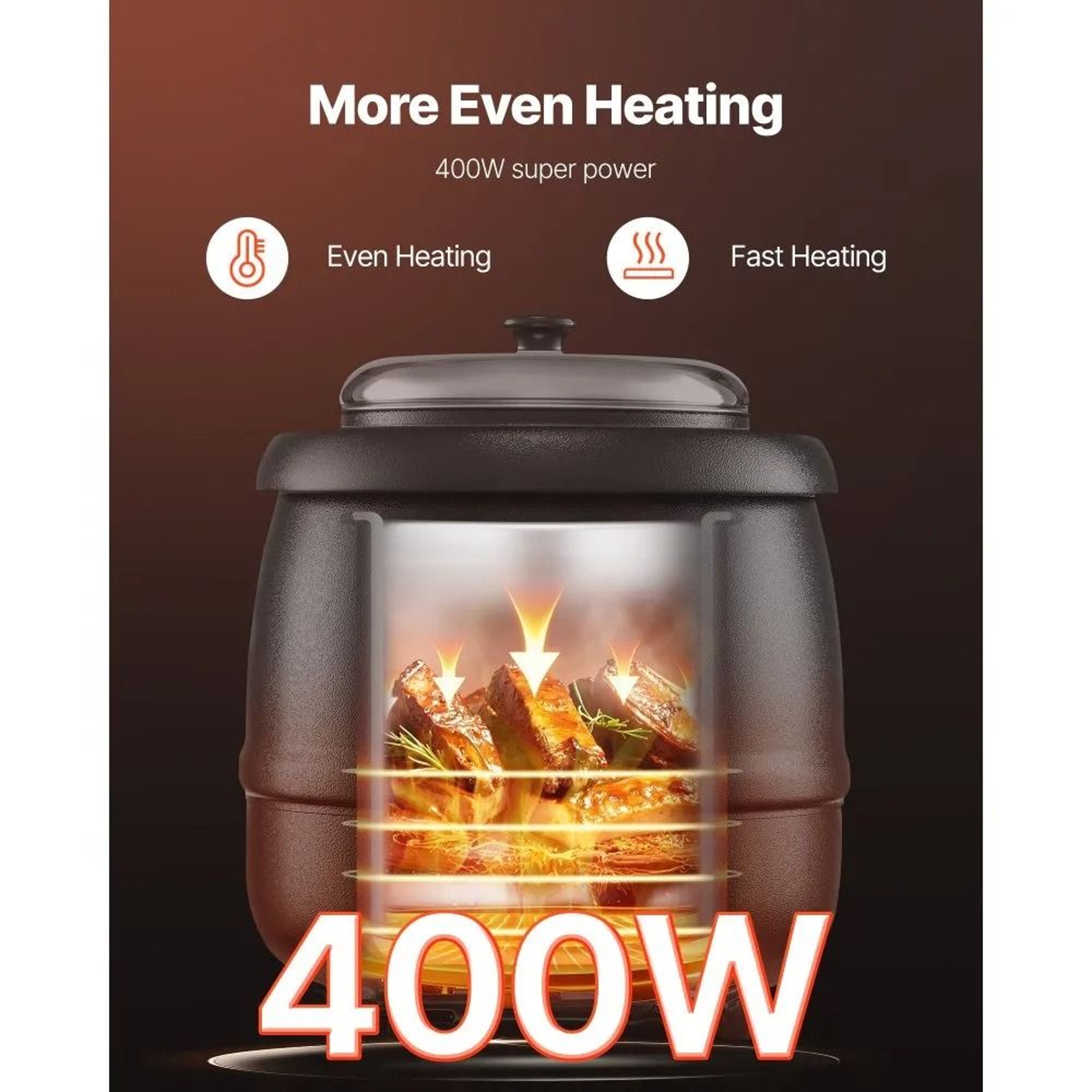 Commercial Electric Soup Warmer 10QT Stainless Steel Soup Kettle With Adjustable Temperature 2