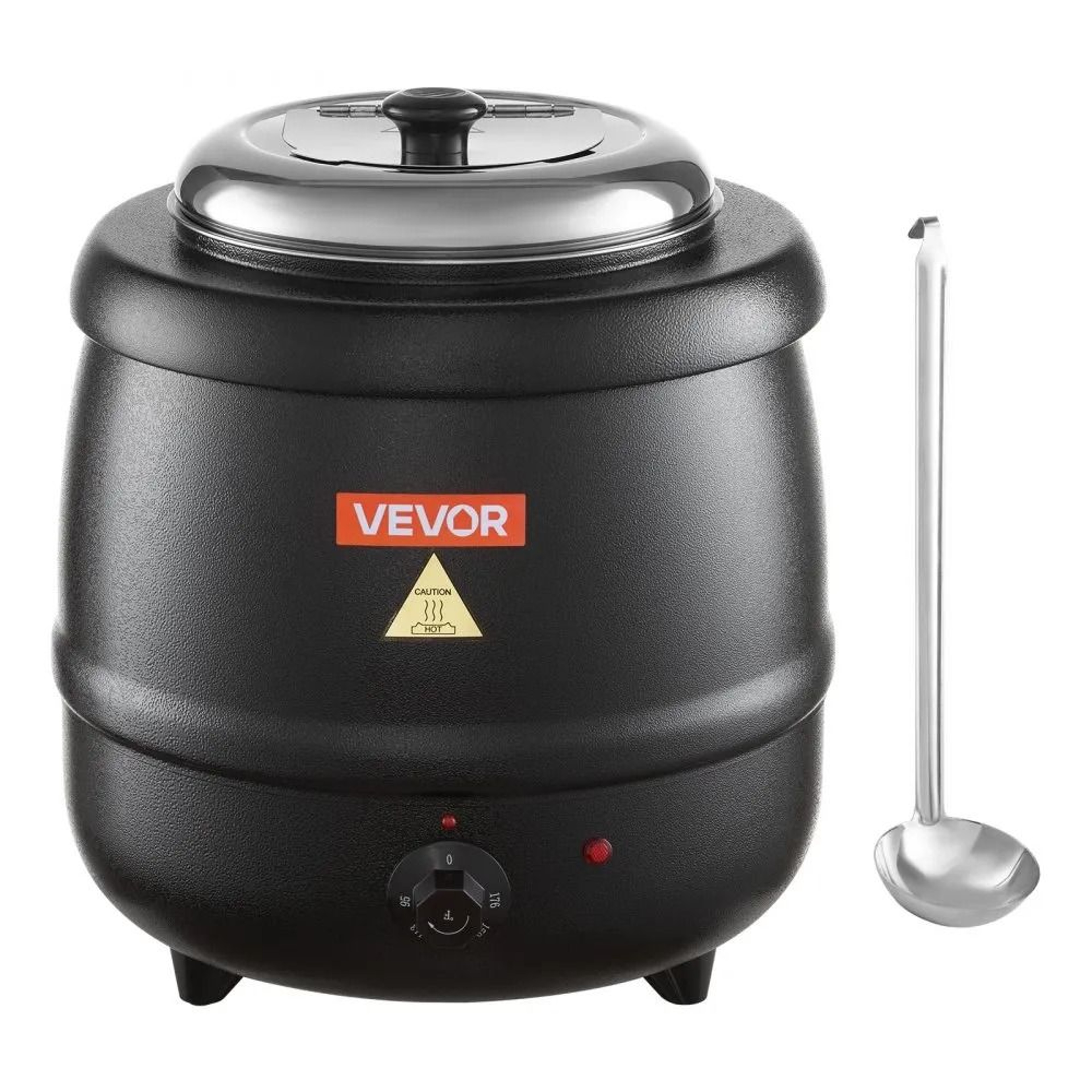 Commercial Electric Soup Warmer 10QT Stainless Steel Soup Kettle With Adjustable Temperature 0