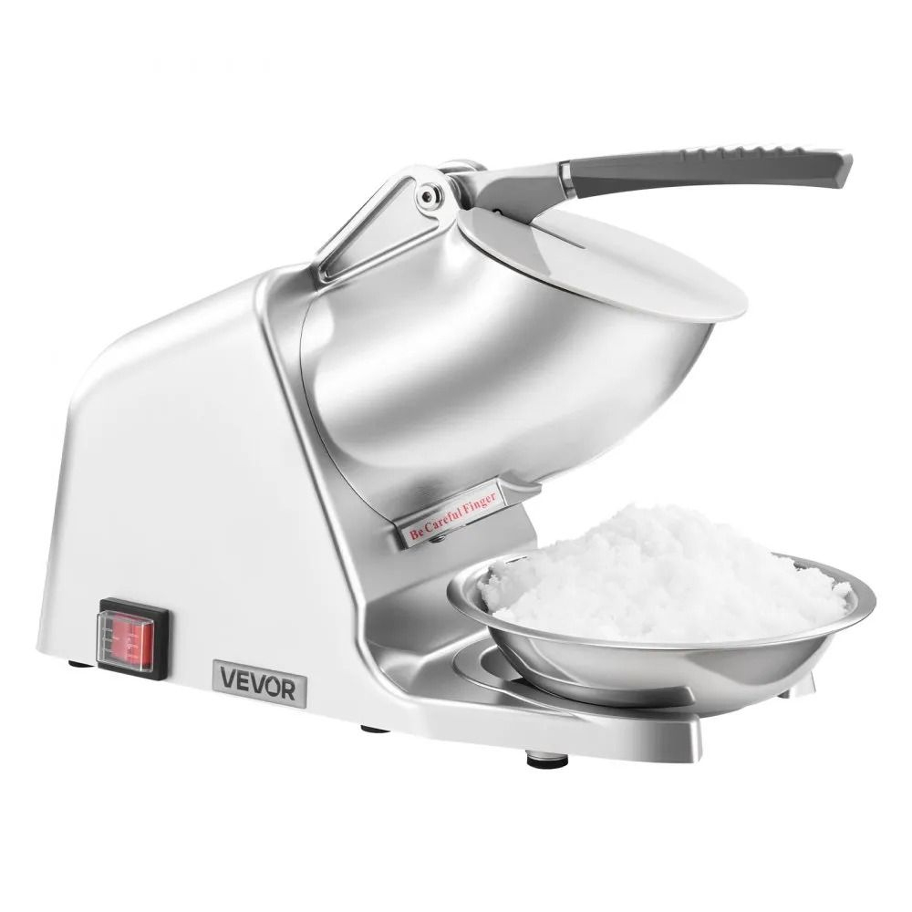 Commercial Ice Crusher Machine 286lbsh Electric Snow Cone Maker With Stainless Steel Shaved Ice Bla 8