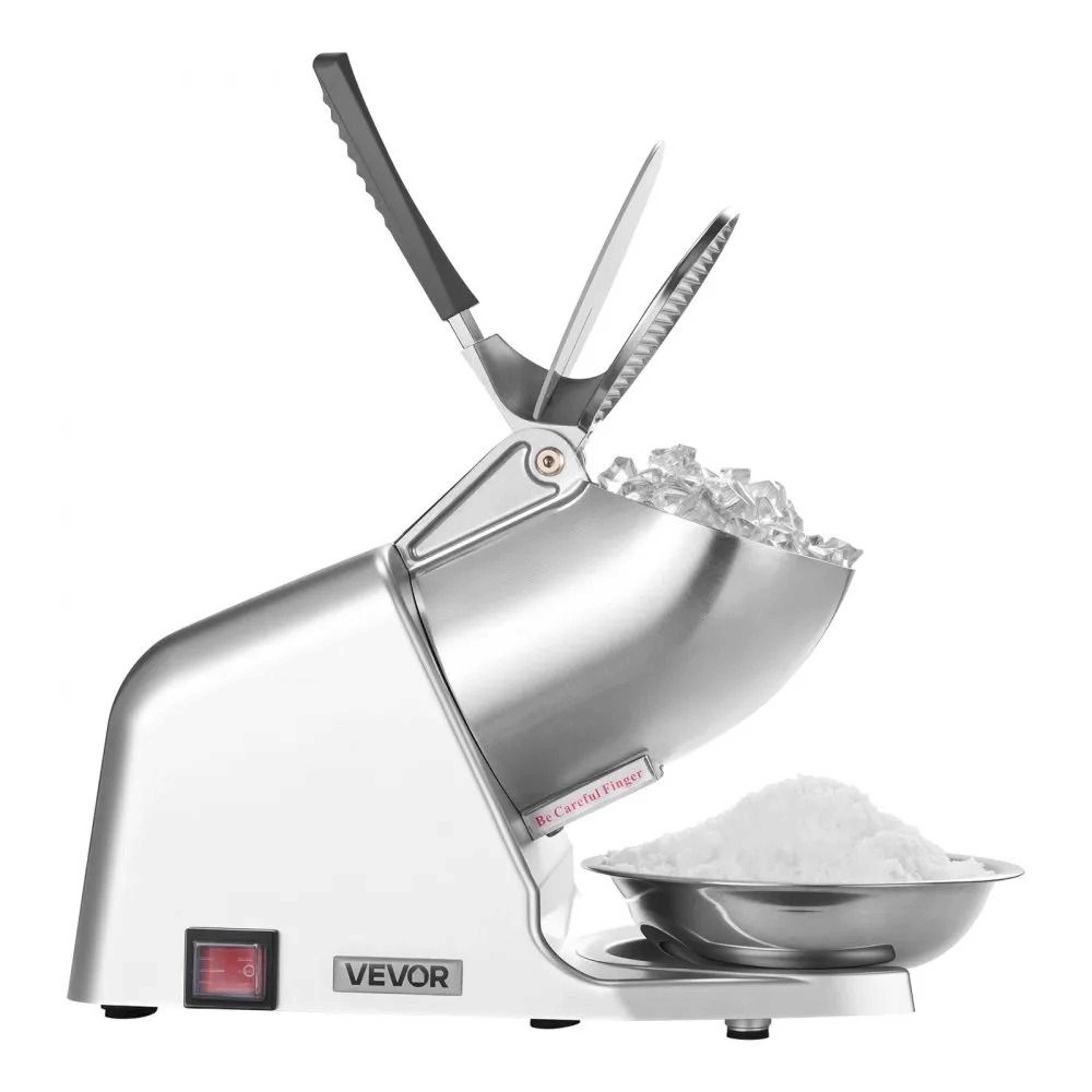 Commercial Ice Crusher Machine 286lbsh Electric Snow Cone Maker With Stainless Steel Shaved Ice Bla 10