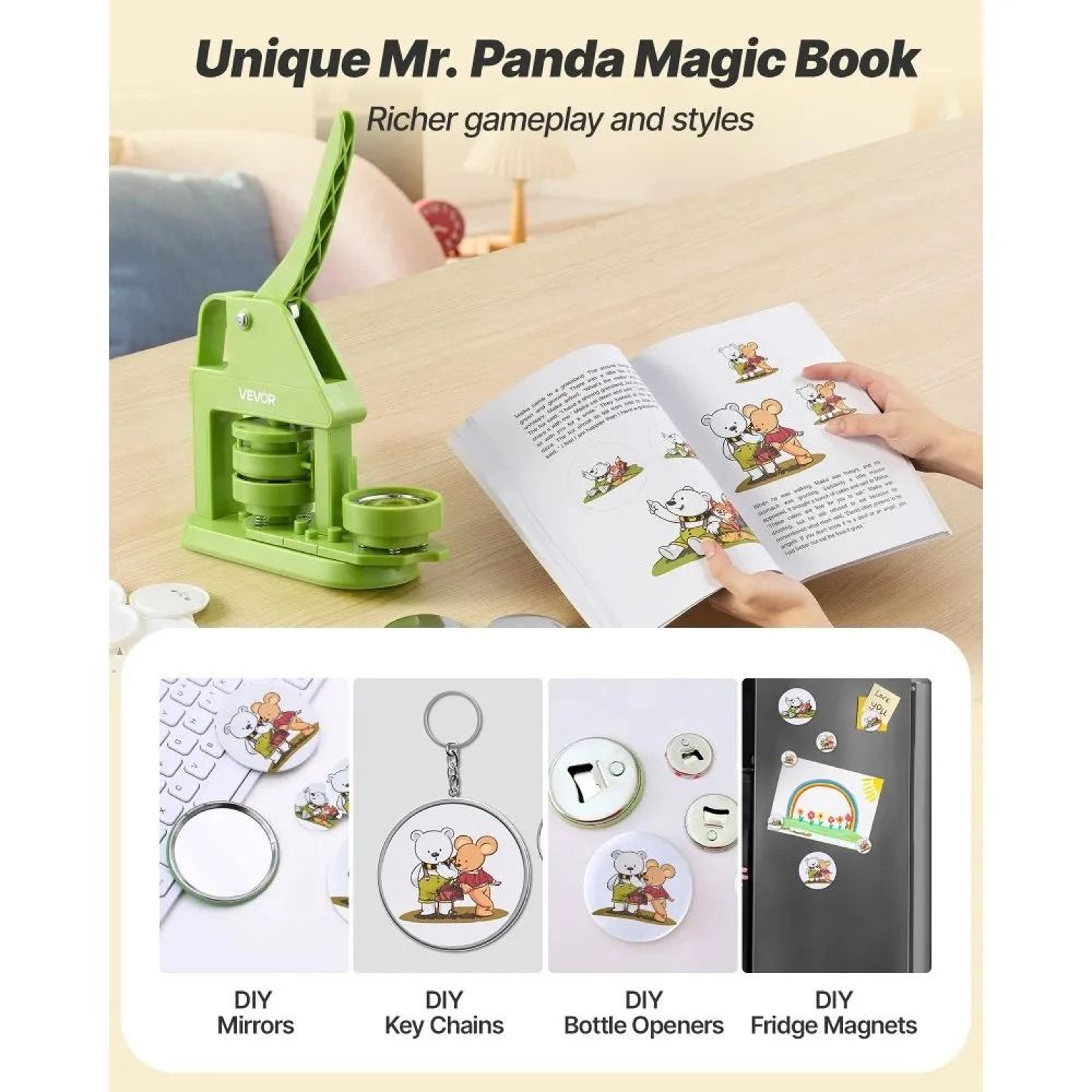 Button Maker Machine 228 Inch DIY Pin Press For Custom Badges And Personalized Pins 2