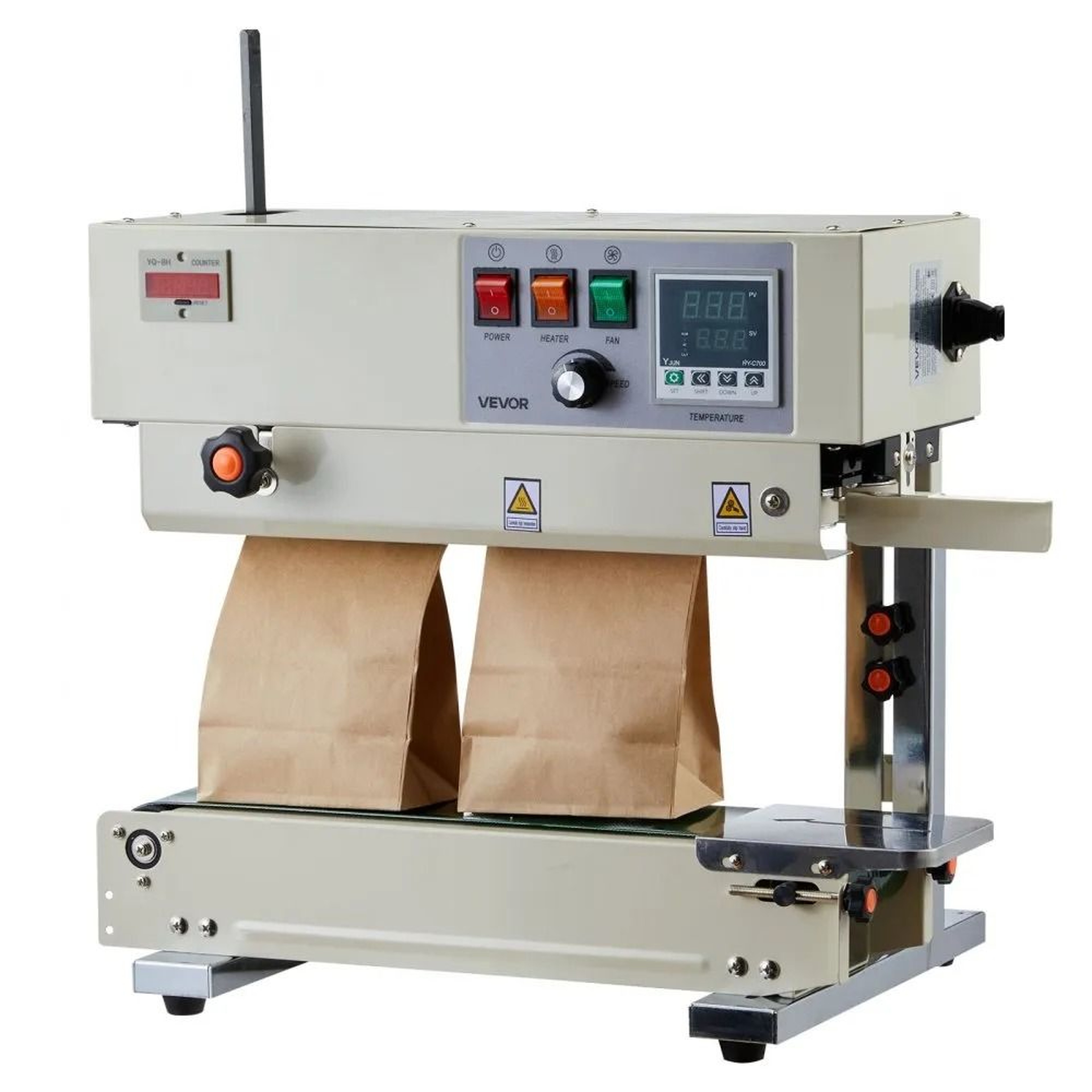 Continuous Band Sealer Machine With Adjustable Heat And Date Printing For Plastic Bags 8