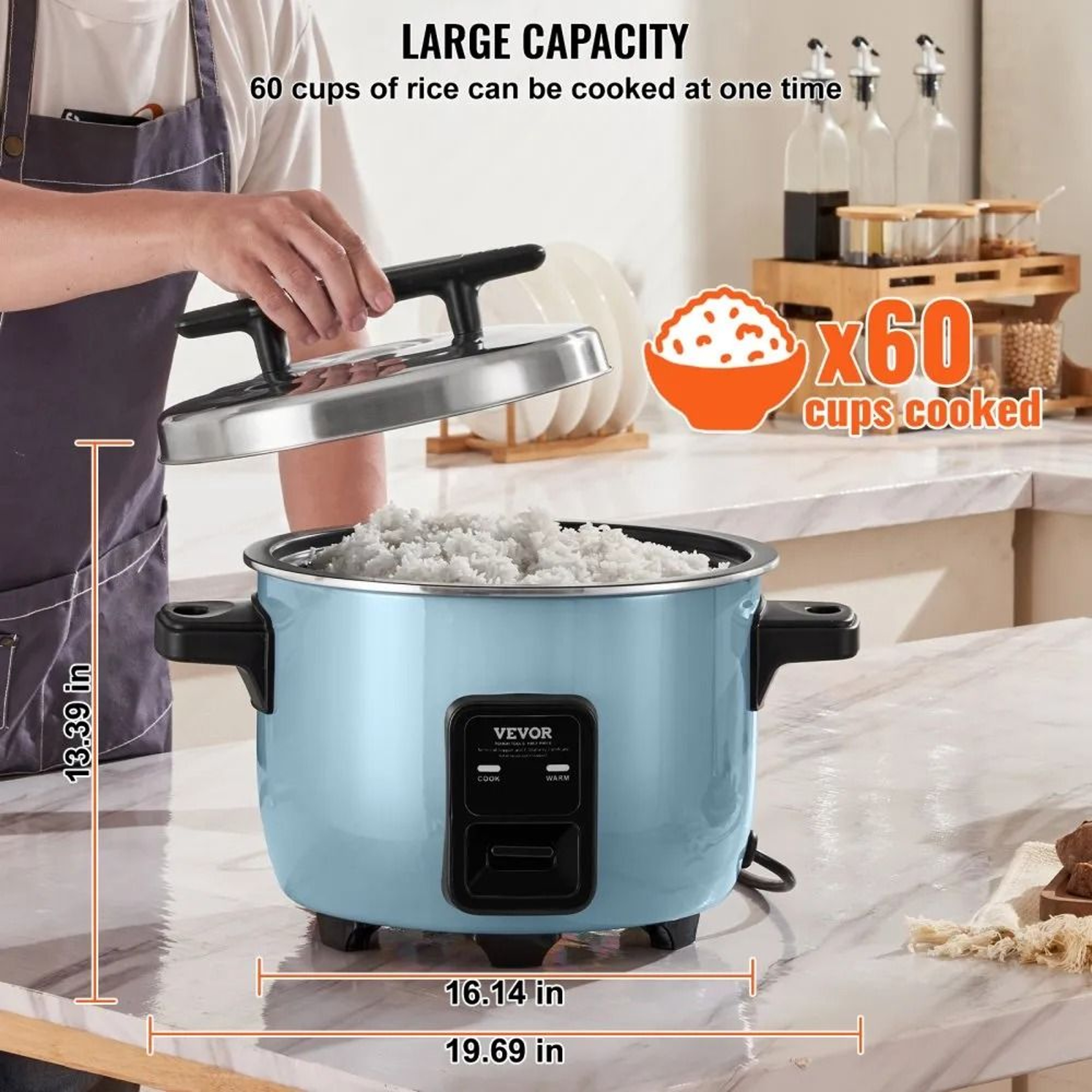 Commercial Rice Cooker 60 Cup Large Capacity Rice Cooker And Warmer 1