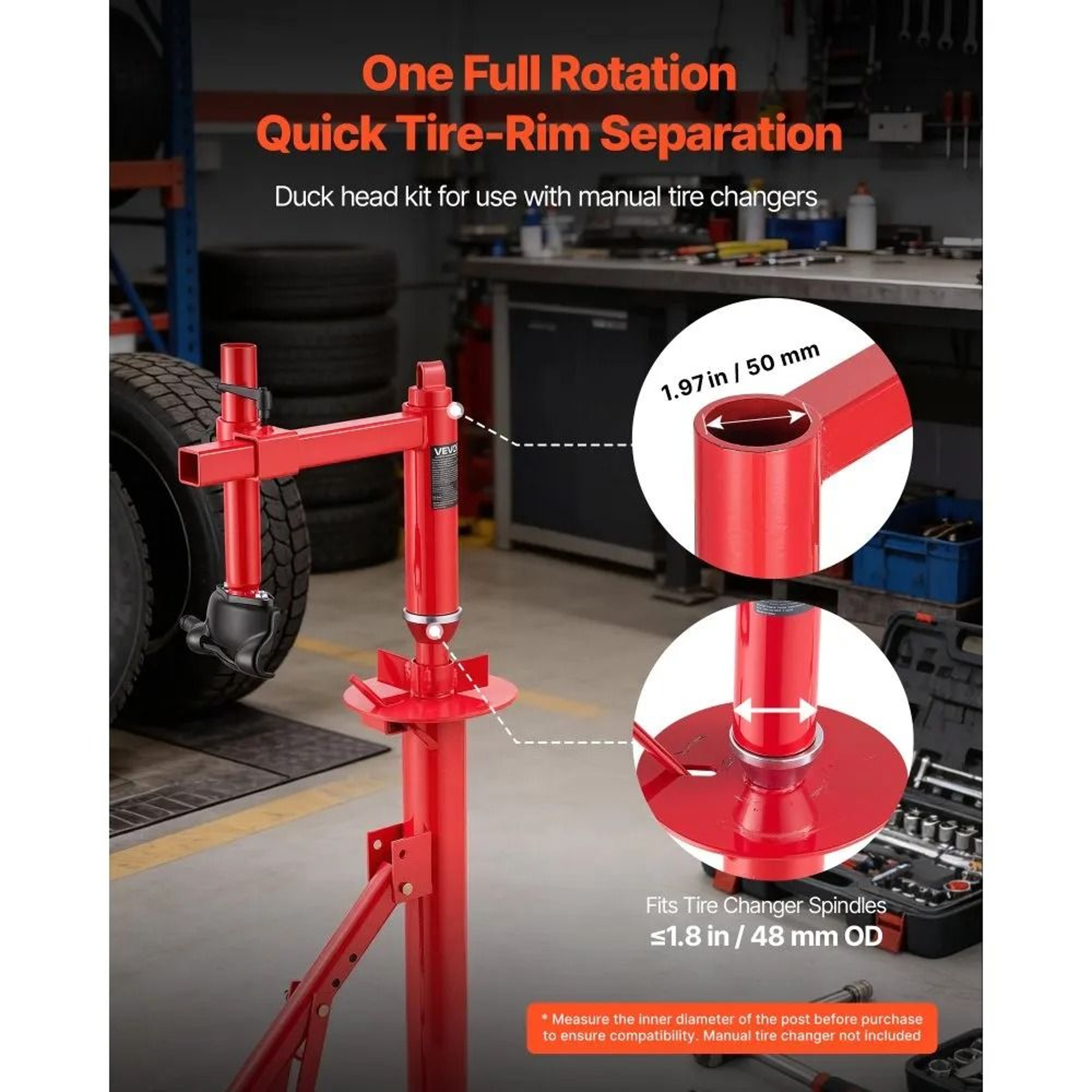 Heavy Duty Manual Tire Changer Duck Head Kit For 16 To 21 Inch Wheels 2