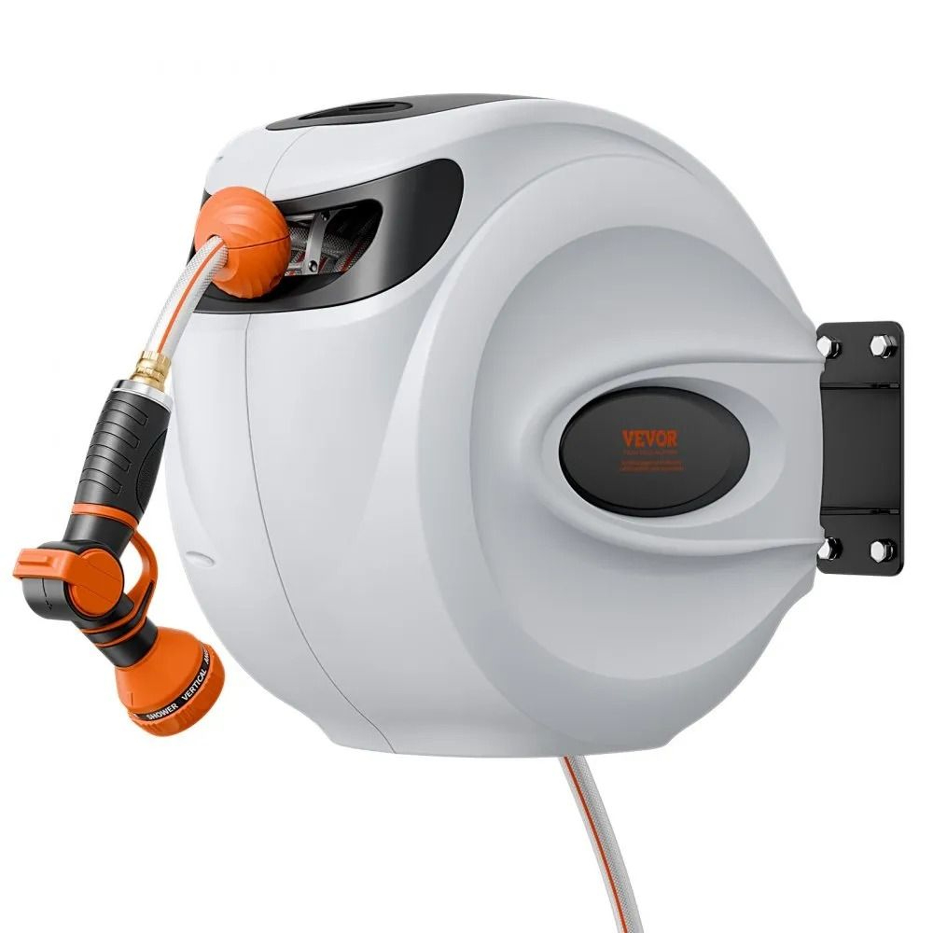 Retractable Garden Hose Reel 115 Ft Wall Mounted Water Hose Reel With Auto Rewind 9