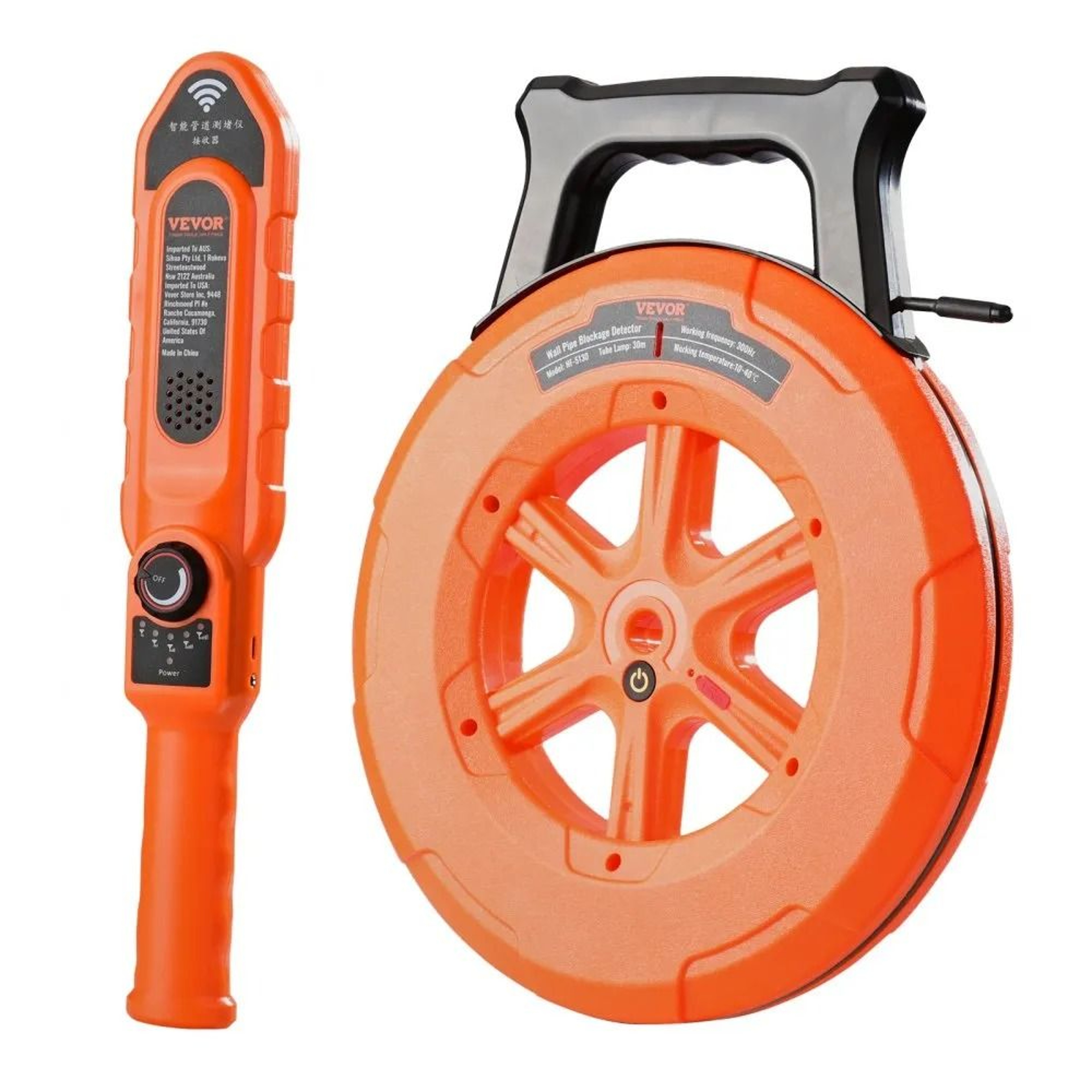 Underground Pipe Locator 100ft PVC Pipe Blockage Detector 7