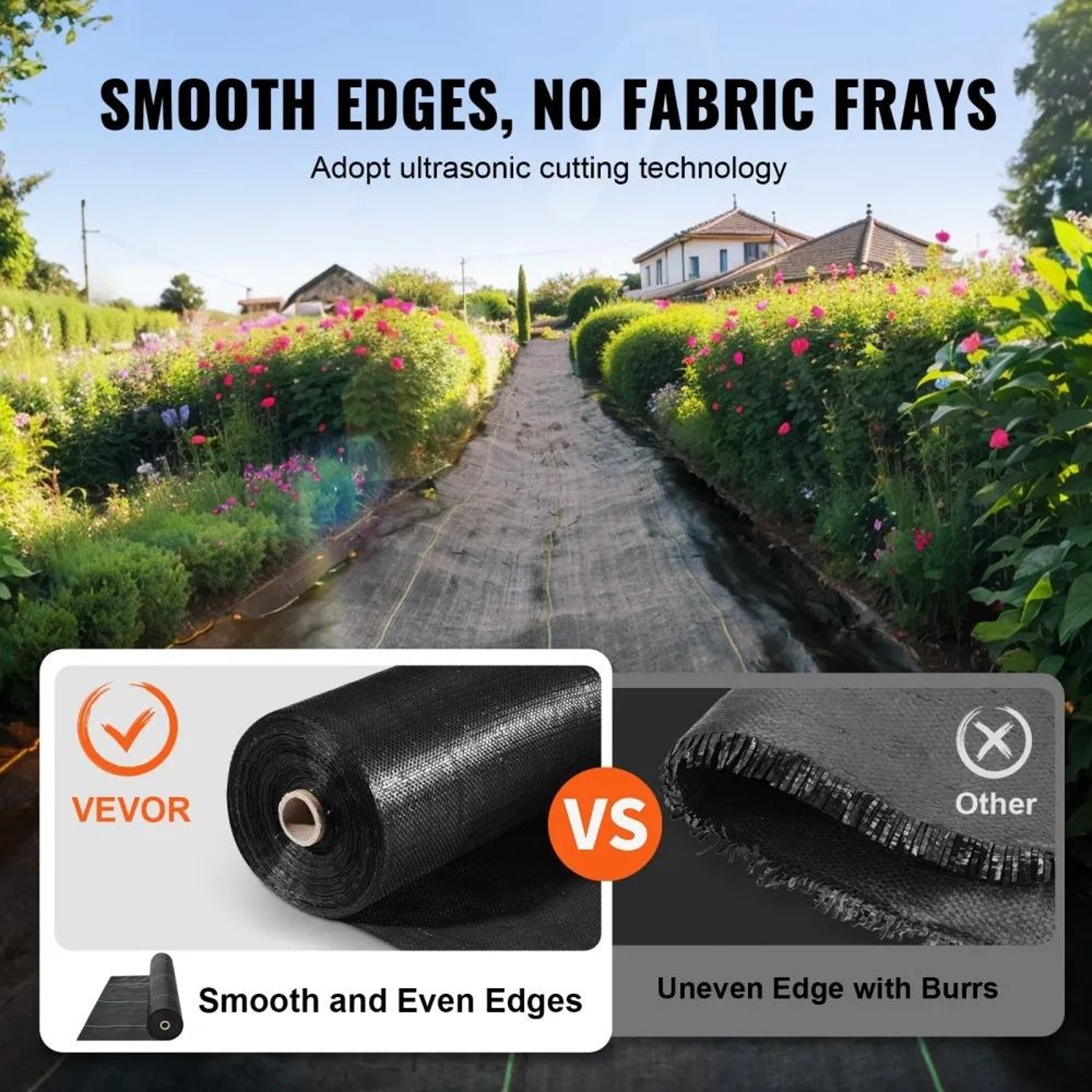Heavy Duty Weed Barrier Landscape Fabric Woven Weed Control Mat 2
