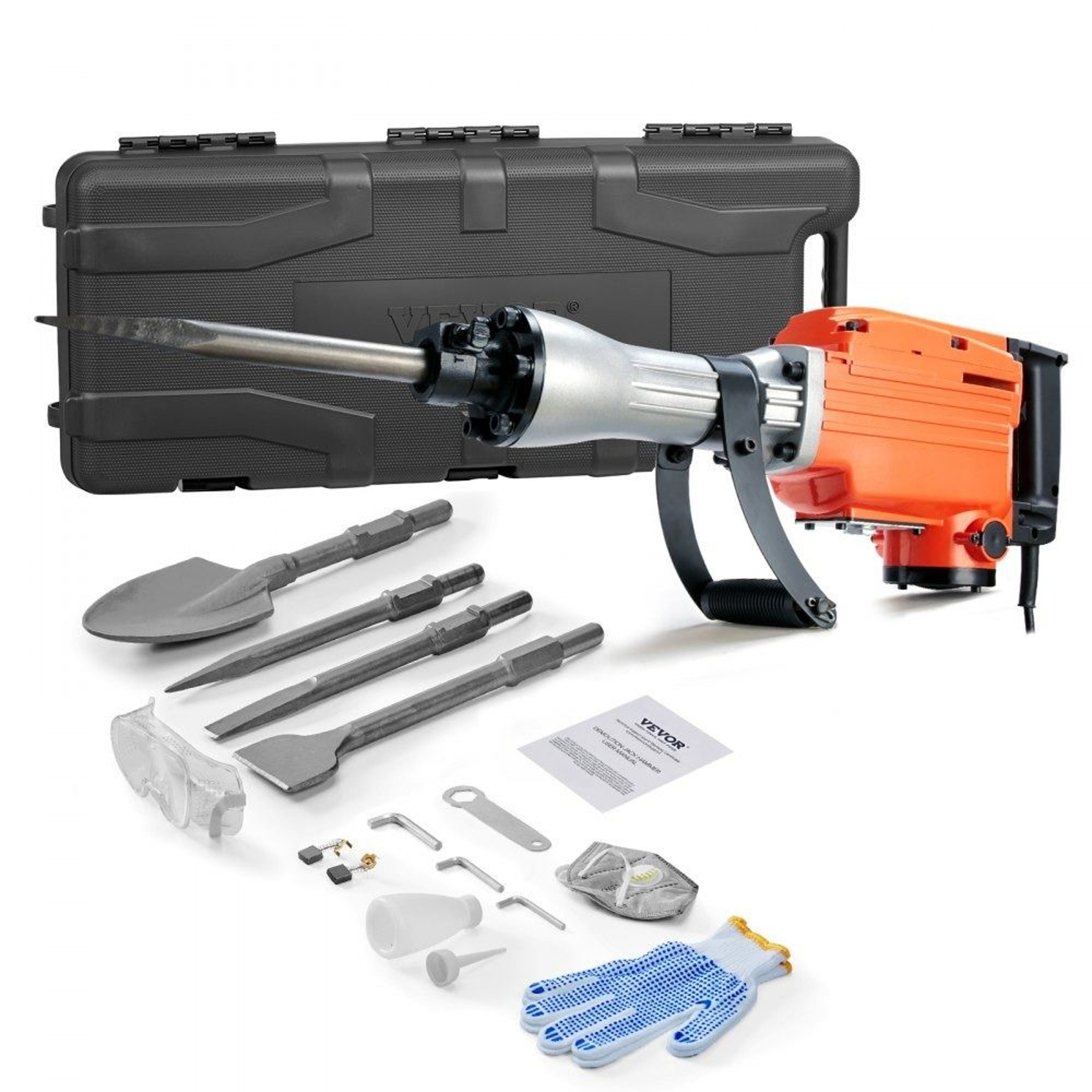 2200W Demolition Jack Hammer Concrete Breaker With Chisels 0