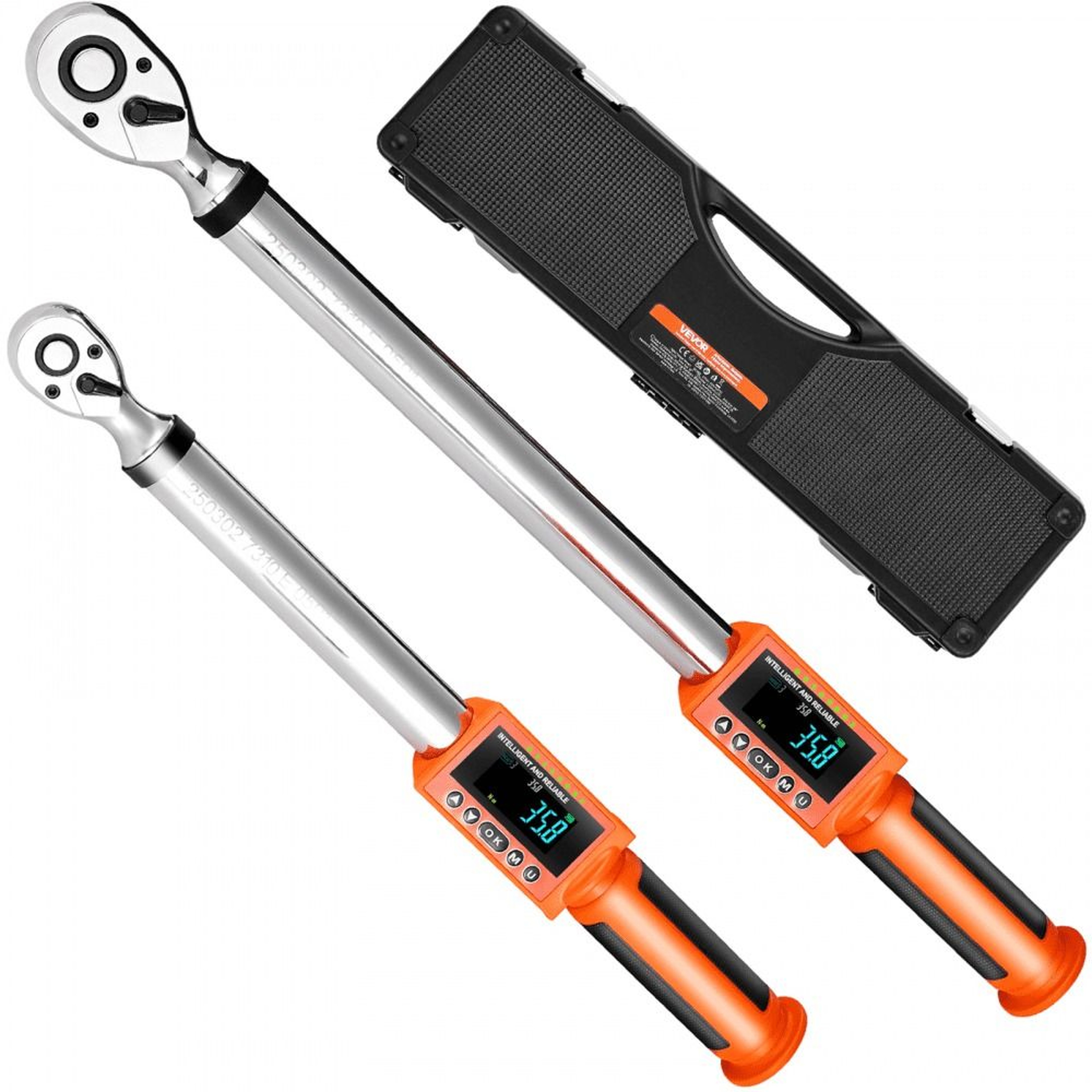Digital Torque Wrench Set 2 Piece High Accuracy Electronic Torque Tool 0