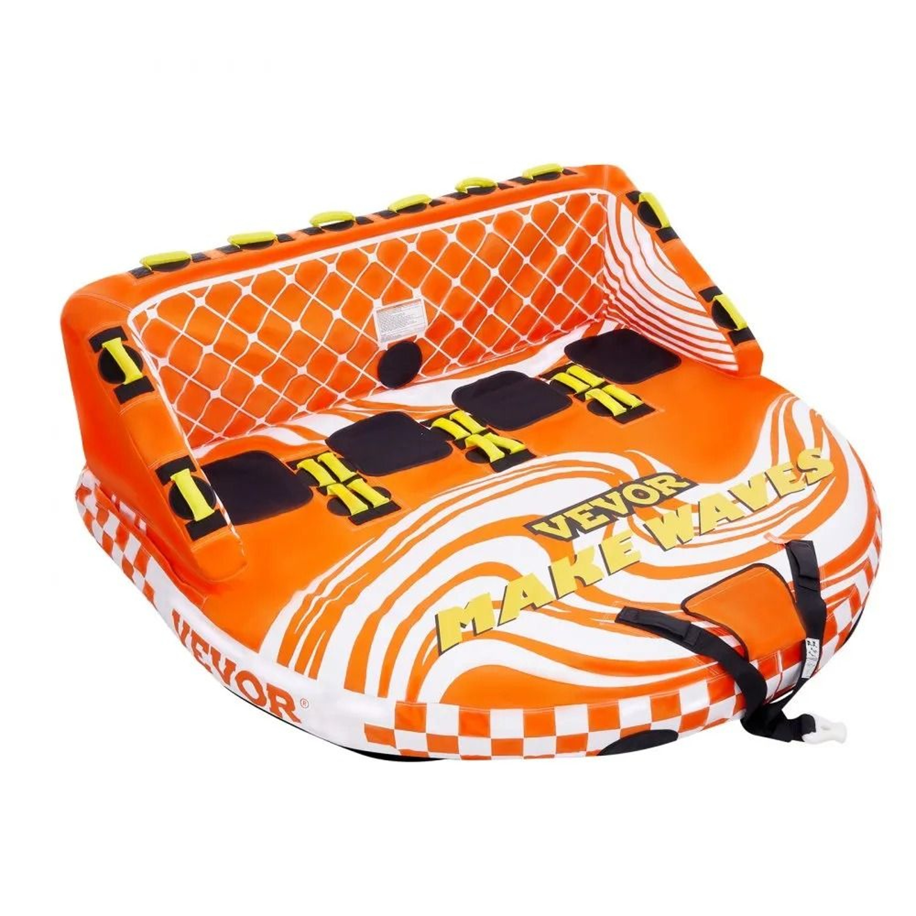 4 Person Towable Tube For Boating 680lbs Inflatable Water Sport Tube With Nylon Cover 8