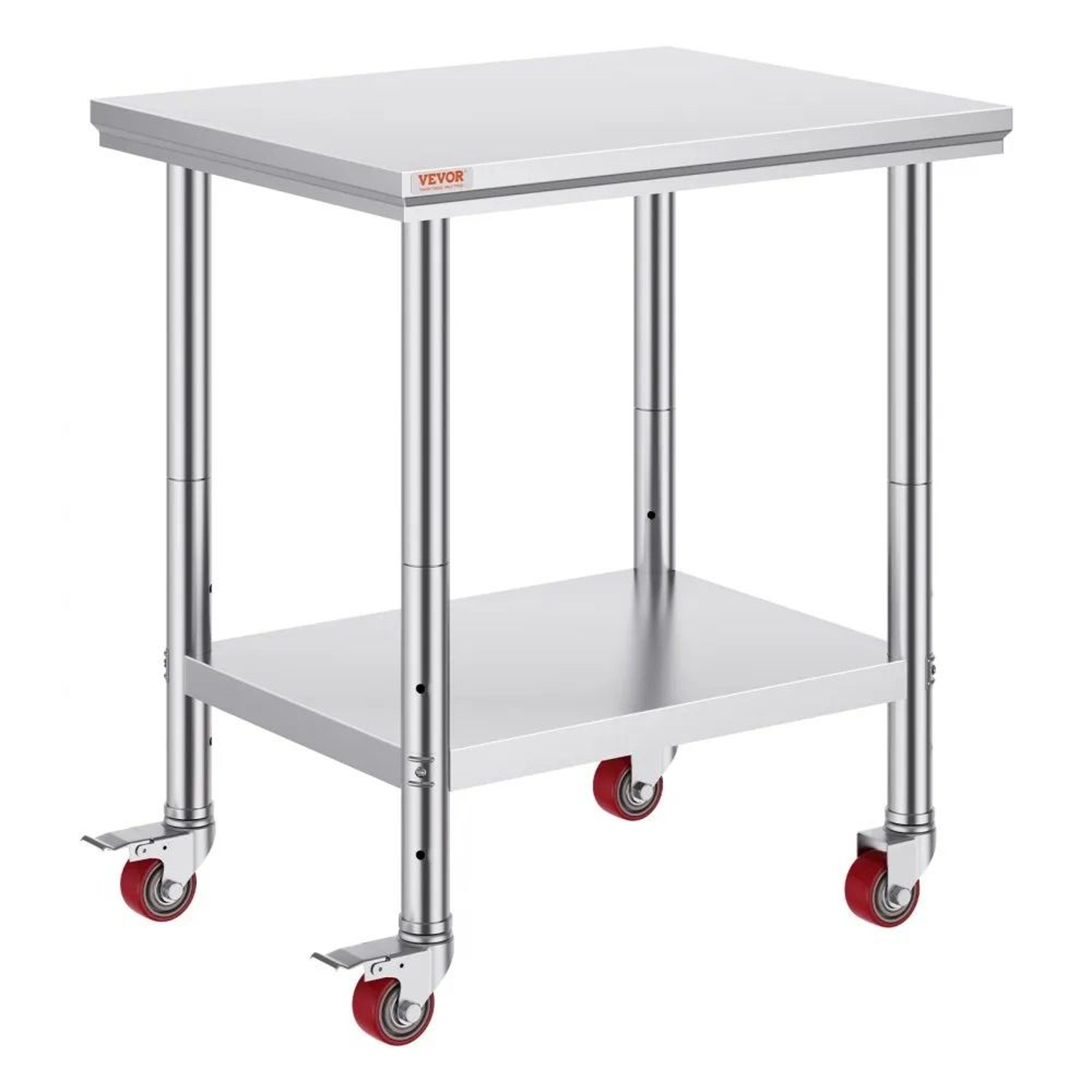 Stainless Steel Kitchen Work Table With Wheels 700 LBS Heavy Duty Prep Station 7