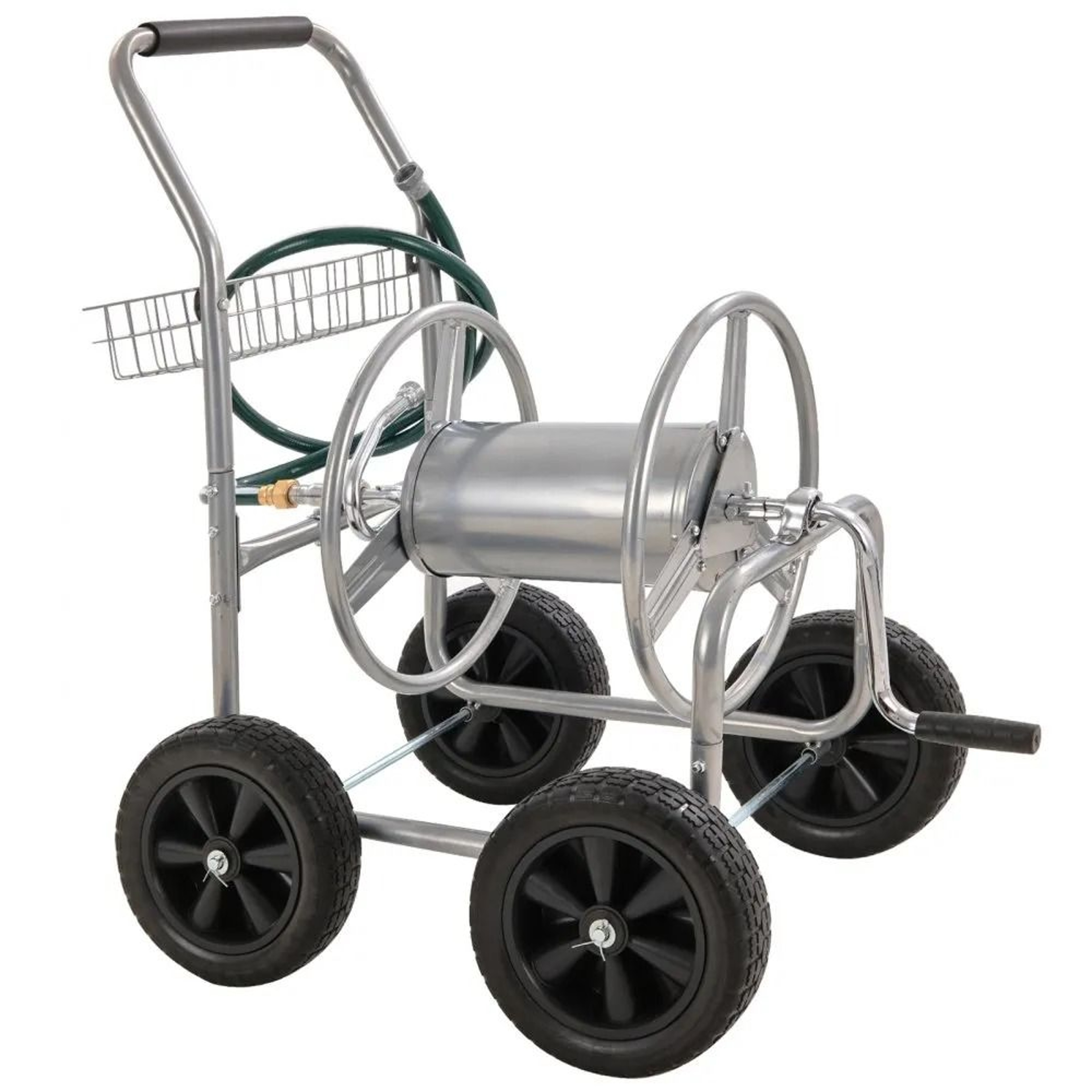 Hose Reel Cart 250 Ft Heavy Duty Garden Water Hose Cart With 4 Wheels 0