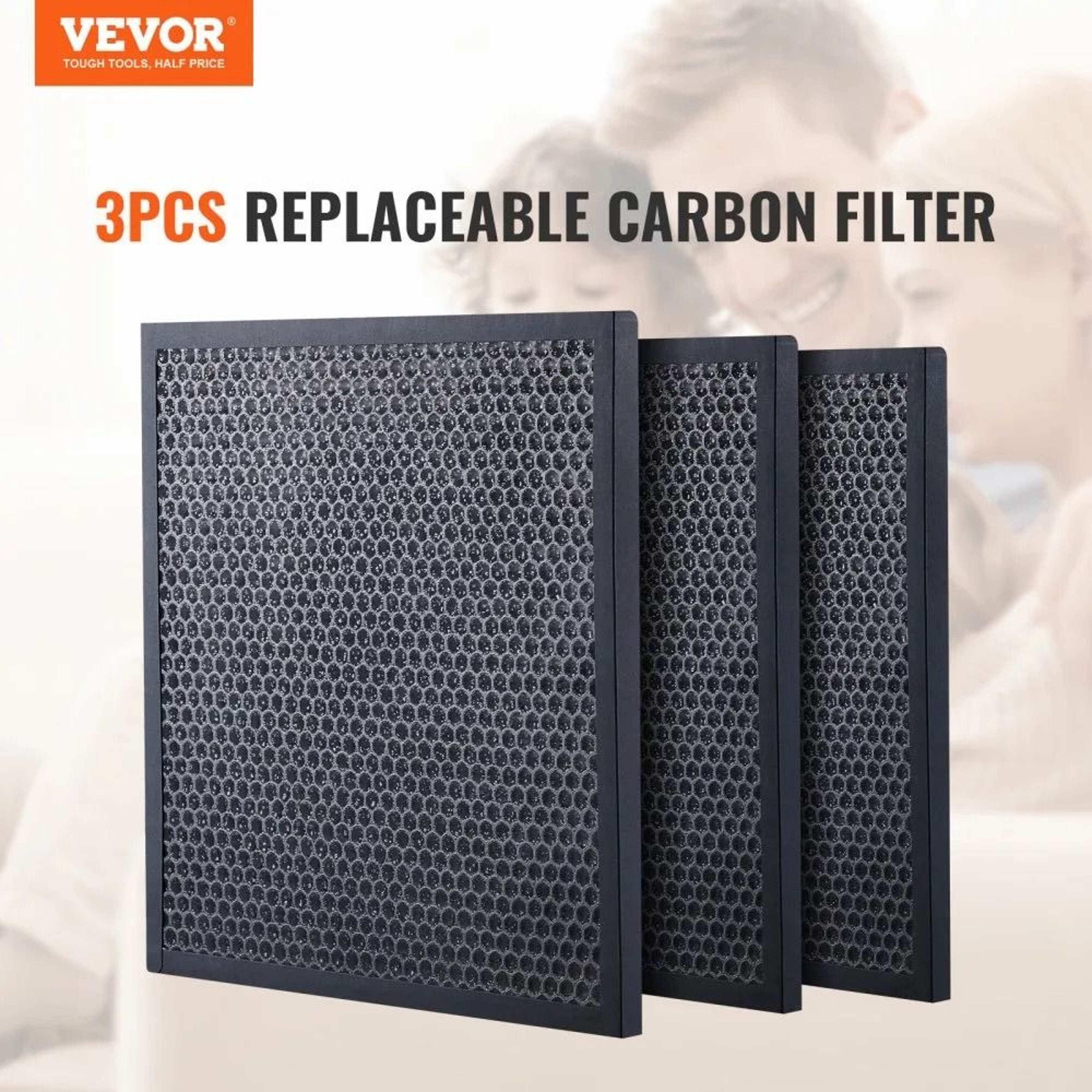 3 Pack Active Carbon Filters 16 X 19 Air Scrubber Replacement Filters 1