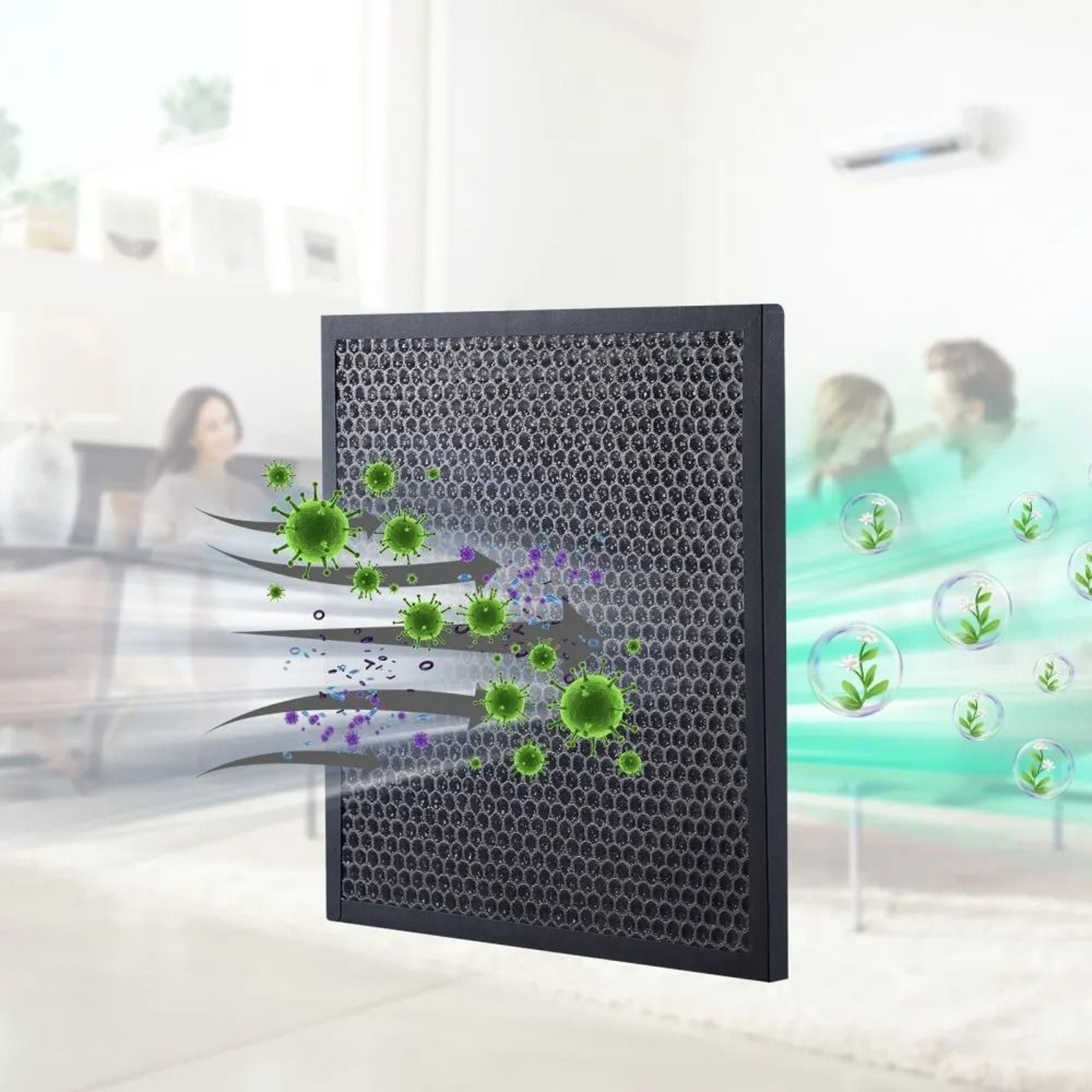 3 Pack Active Carbon Filters 16 X 19 Air Scrubber Replacement Filters 7