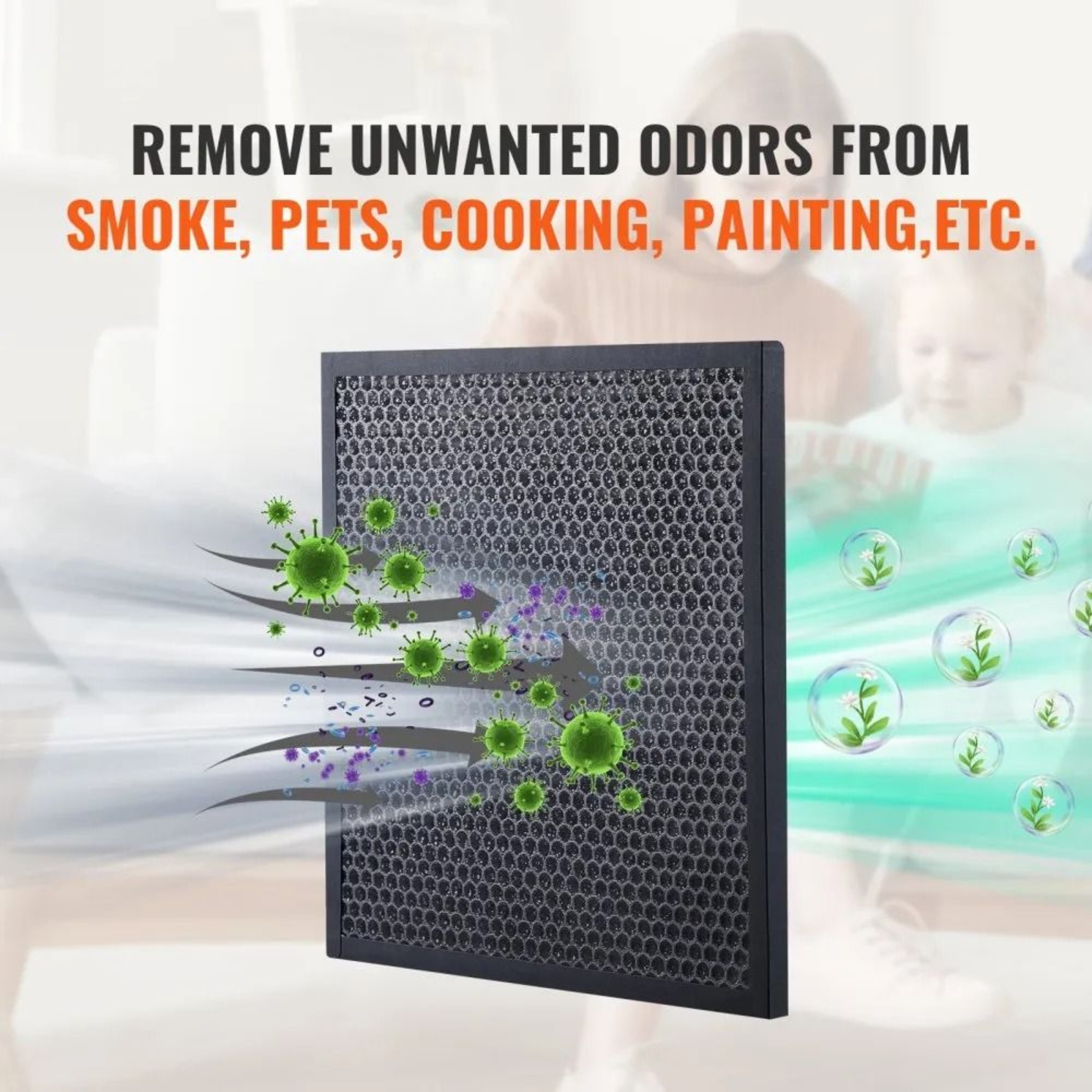 3 Pack Active Carbon Filters 16 X 19 Air Scrubber Replacement Filters 2