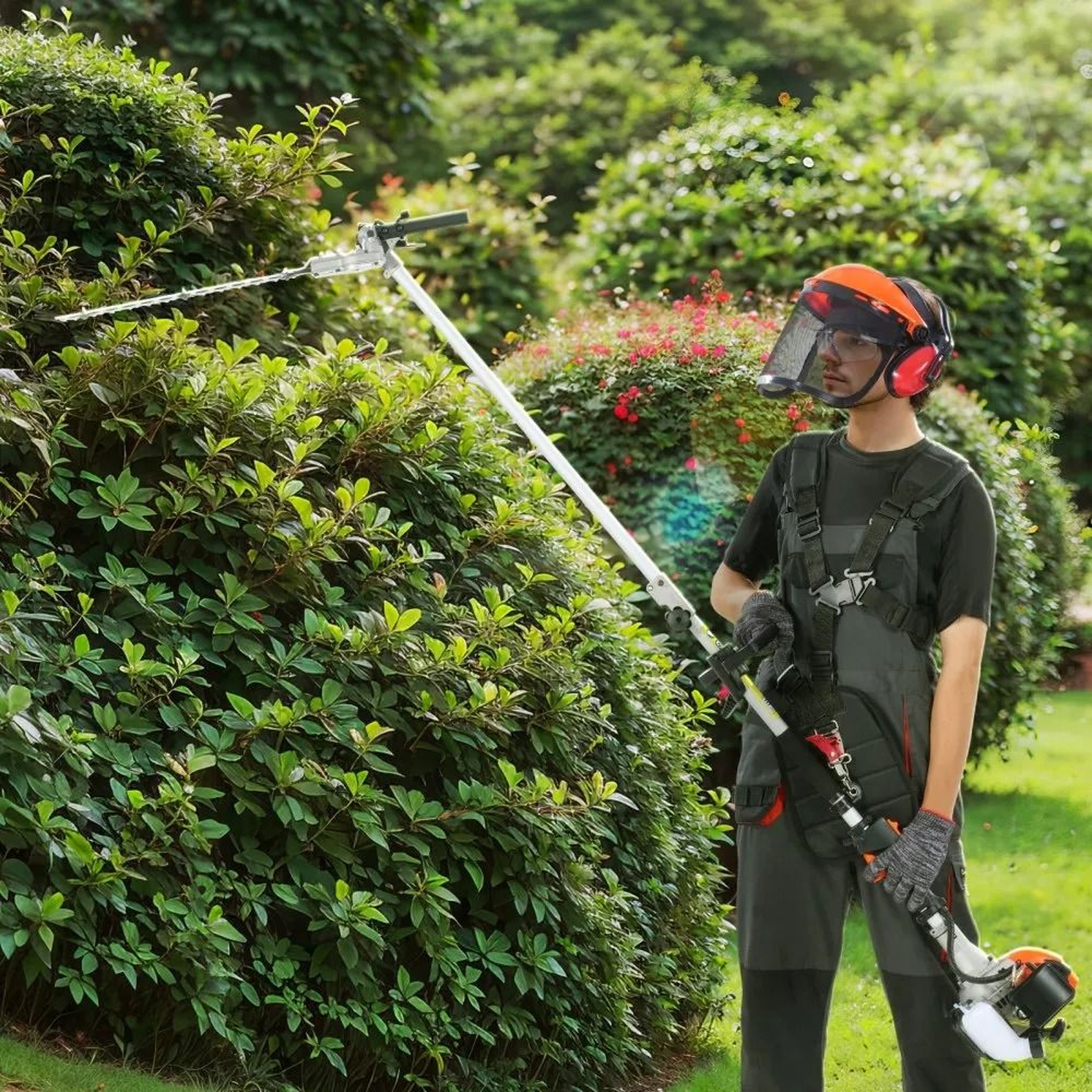 26CC 5 In 1 Gas Hedge Trimmer And Multi Tool Yard Care System 7