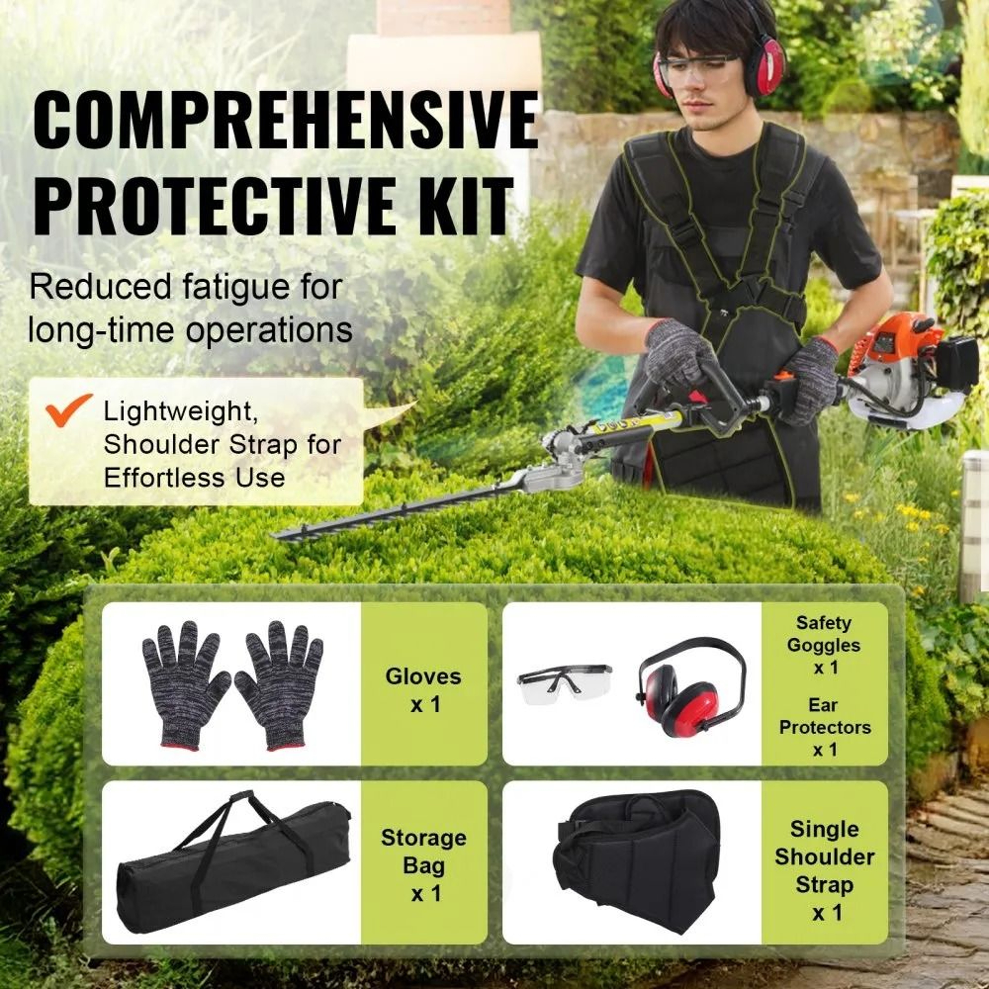 26CC 5 In 1 Gas Hedge Trimmer And Multi Tool Yard Care System 2