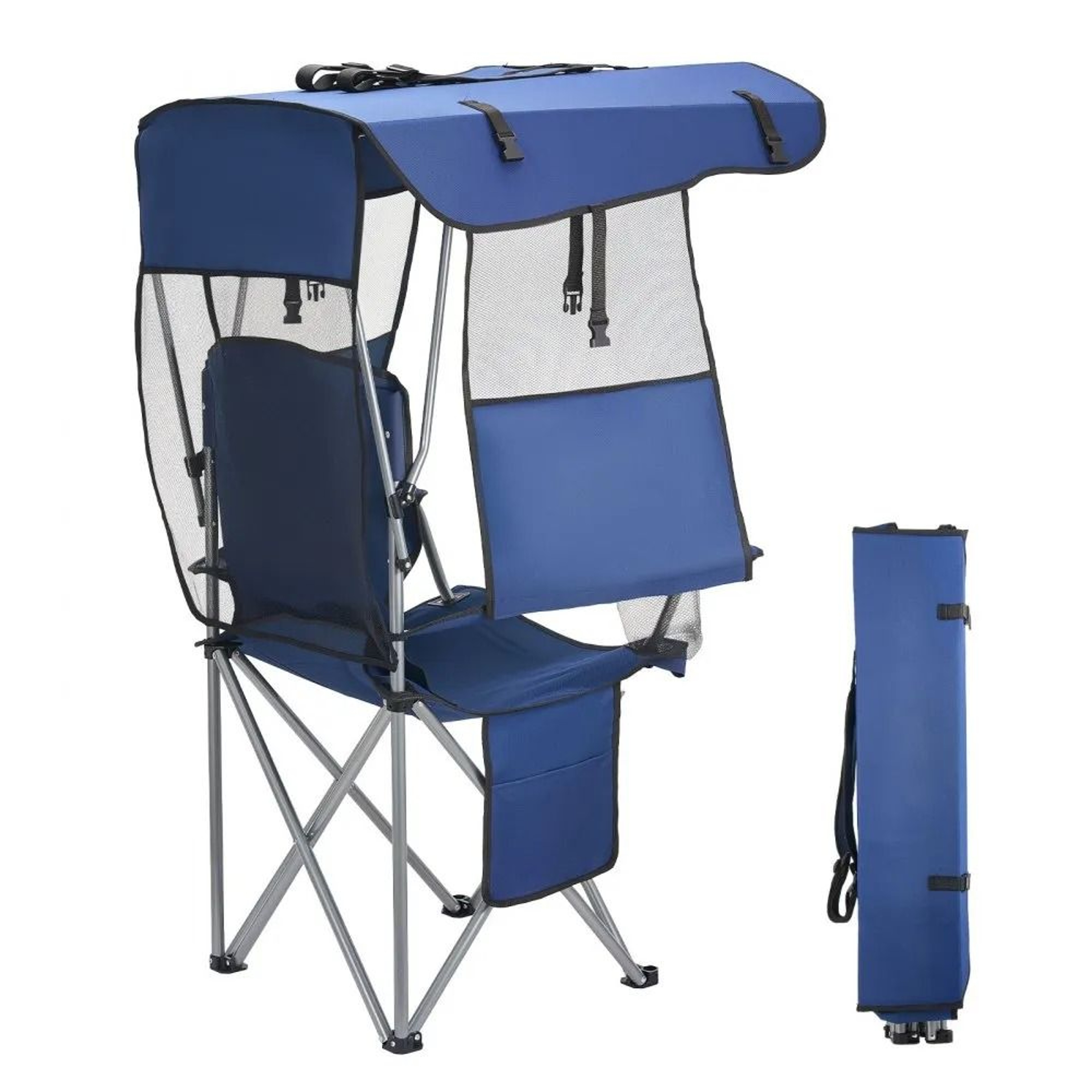 Portable Camping Chair With Canopy And 330 Lb Heavy Duty Support 10