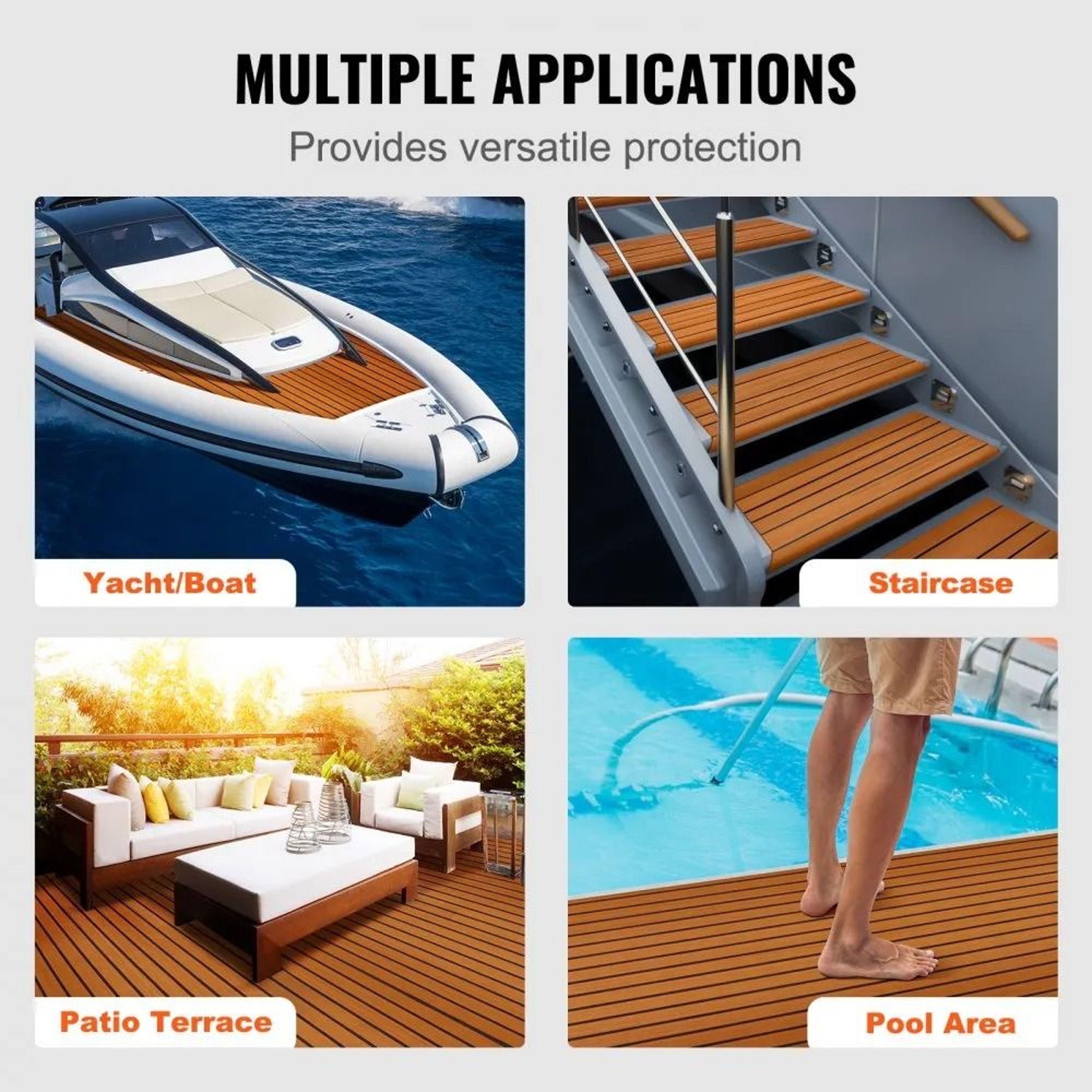 Non Slip EVA Foam Boat Decking Marine Flooring Self Adhesive Mat 2