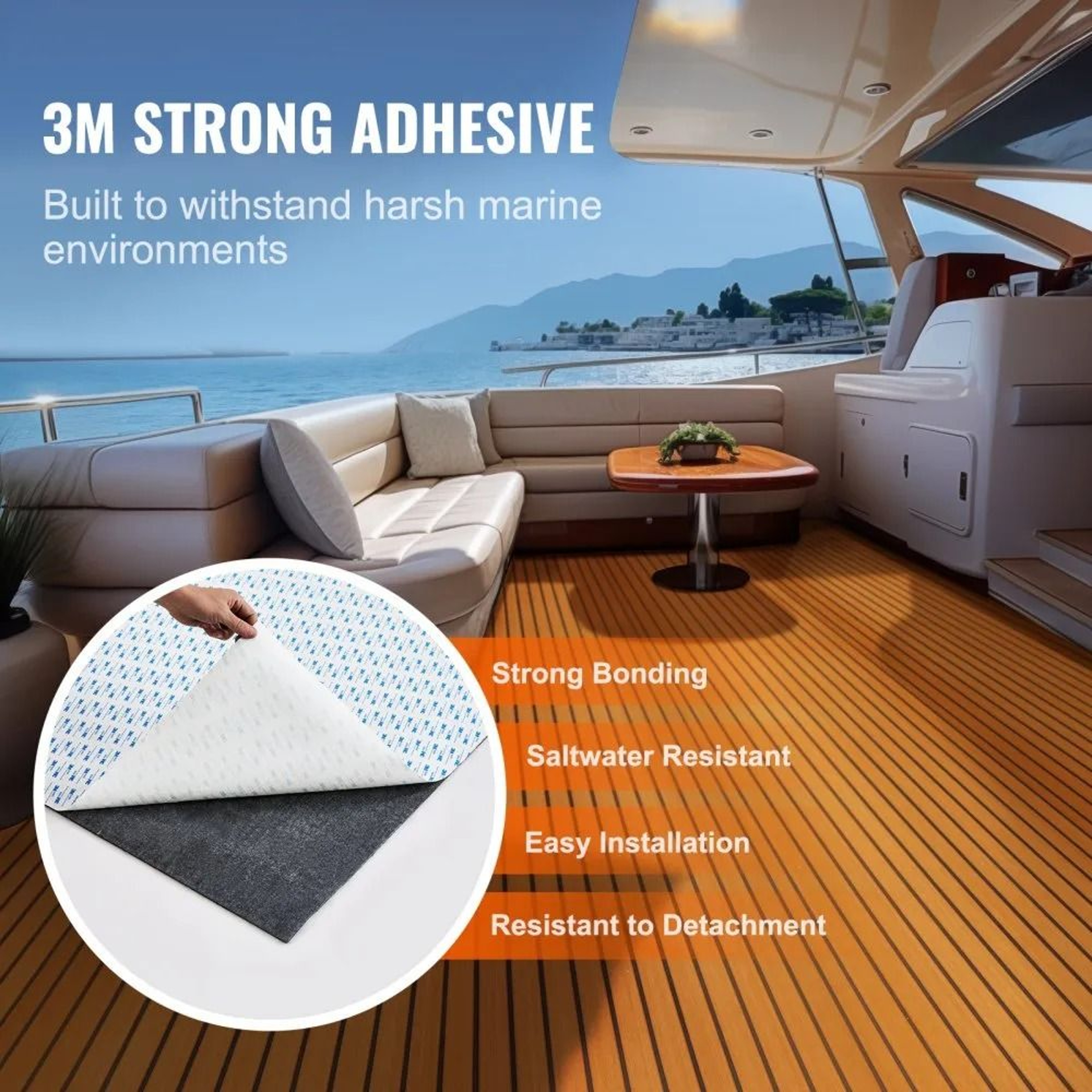 Non Slip EVA Foam Boat Decking Marine Flooring Self Adhesive Mat 5