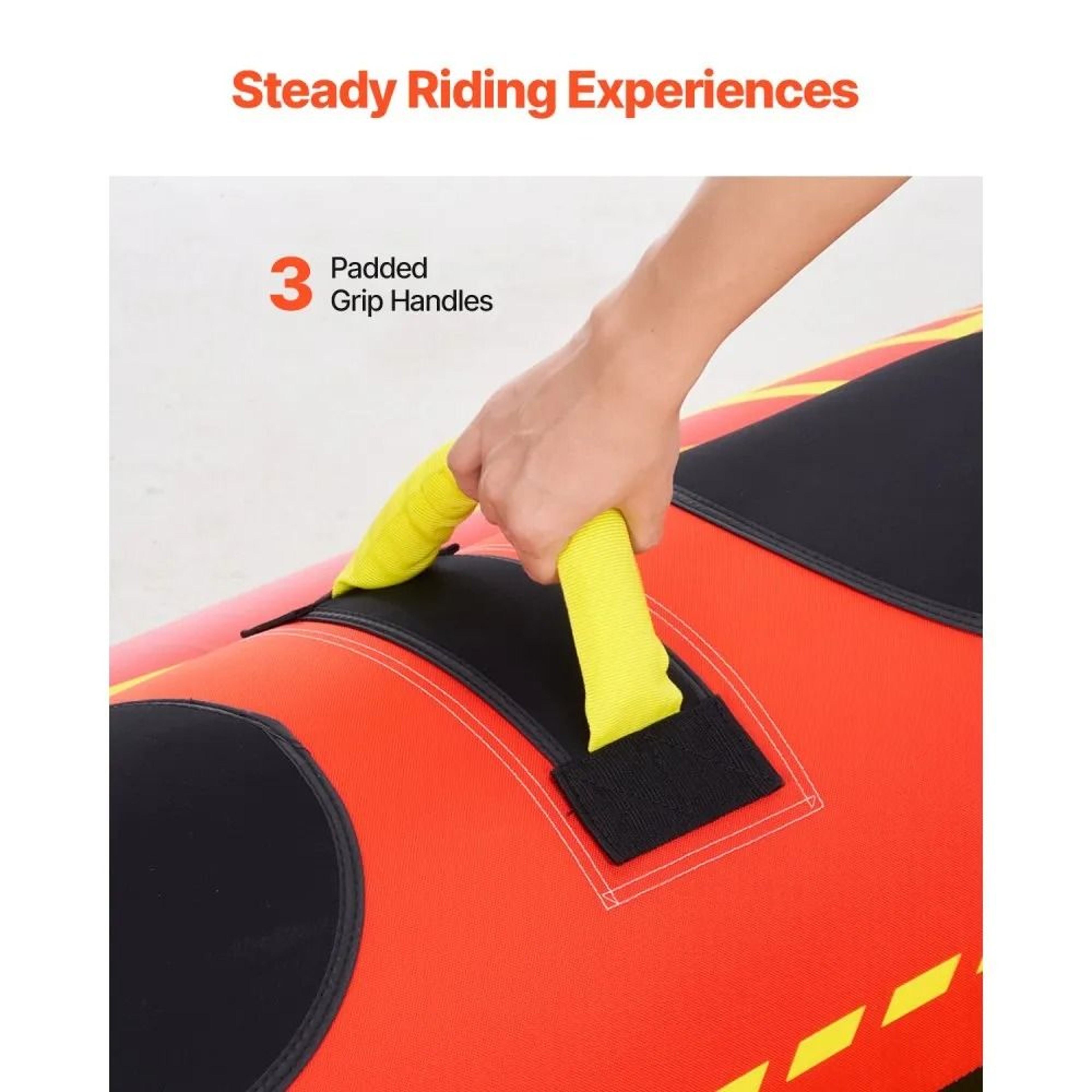 3 Person Towable Tube For Boating Inflatable Water Sport Tube With Nylon Cover And Padded Handles 2
