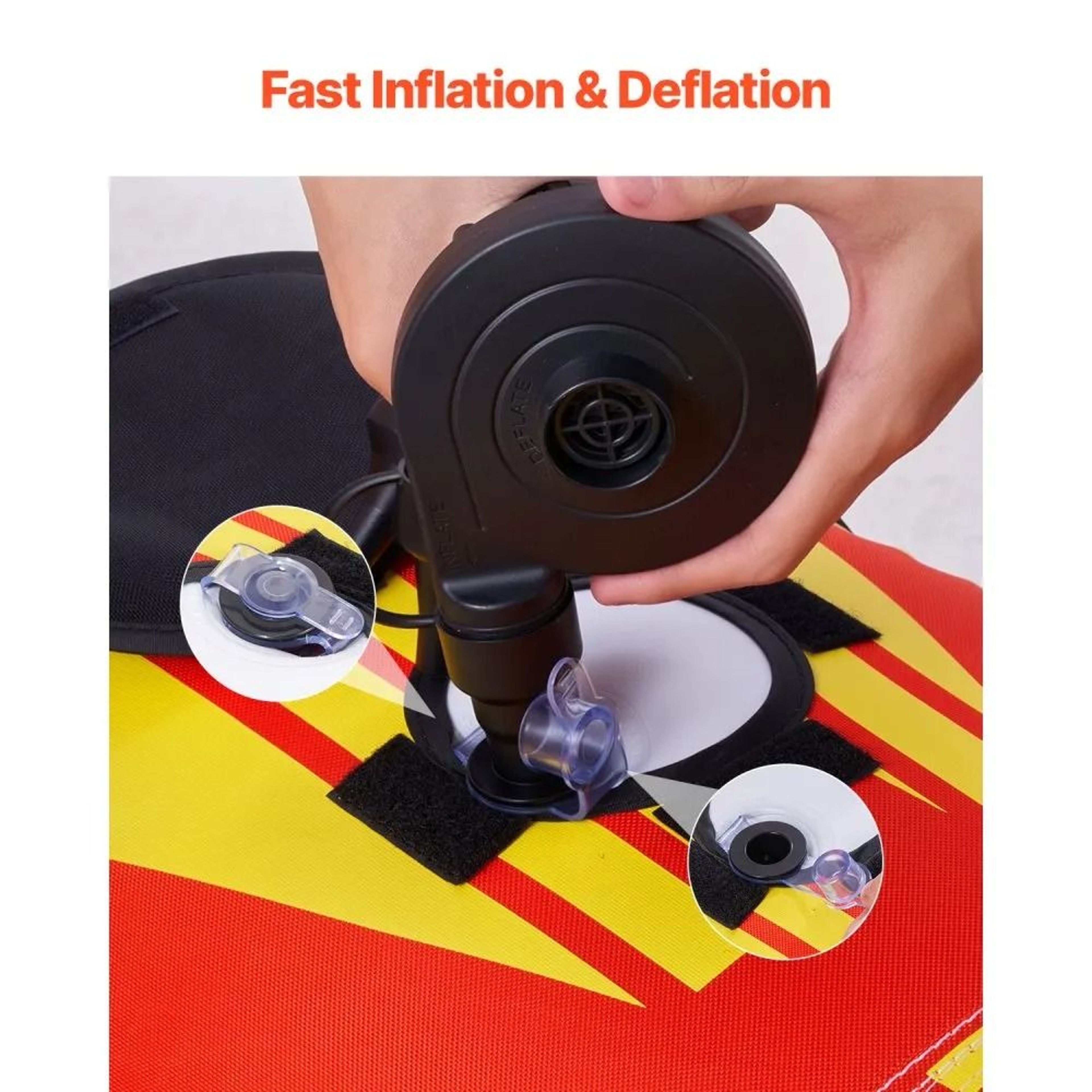 3 Person Towable Tube For Boating Inflatable Water Sport Tube With Nylon Cover And Padded Handles 3