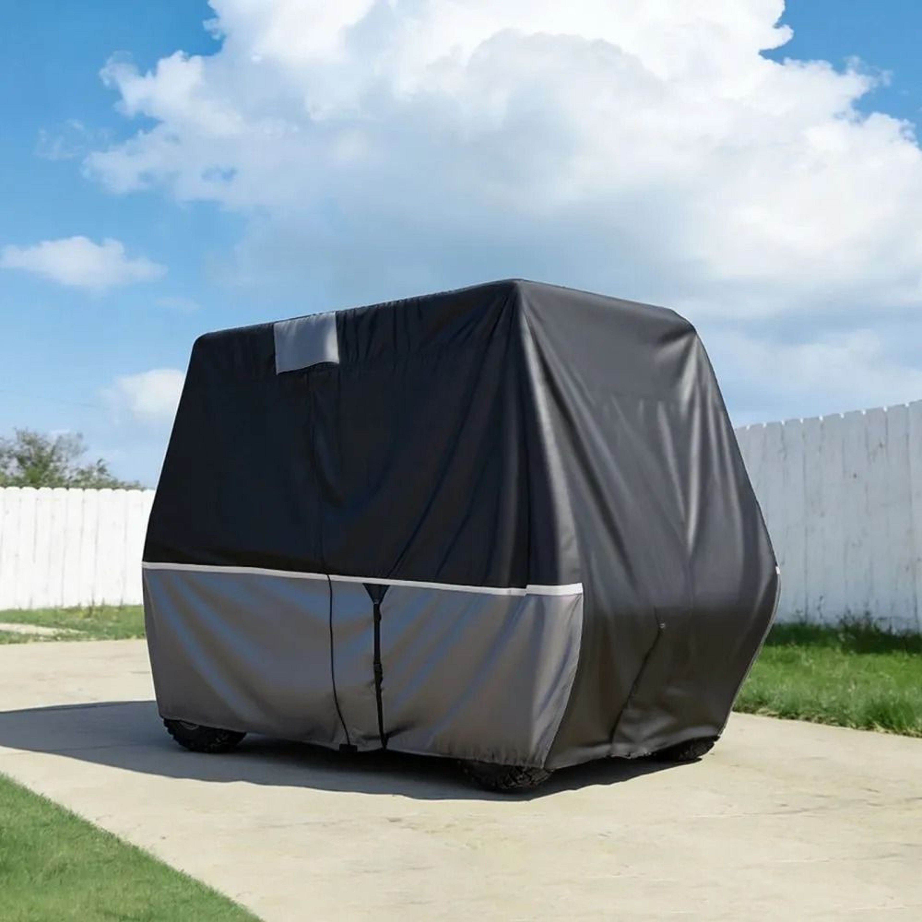 Golf Cart Cover Full Coverage 224 Passenger Waterproof 420D Oxford Fabric 6