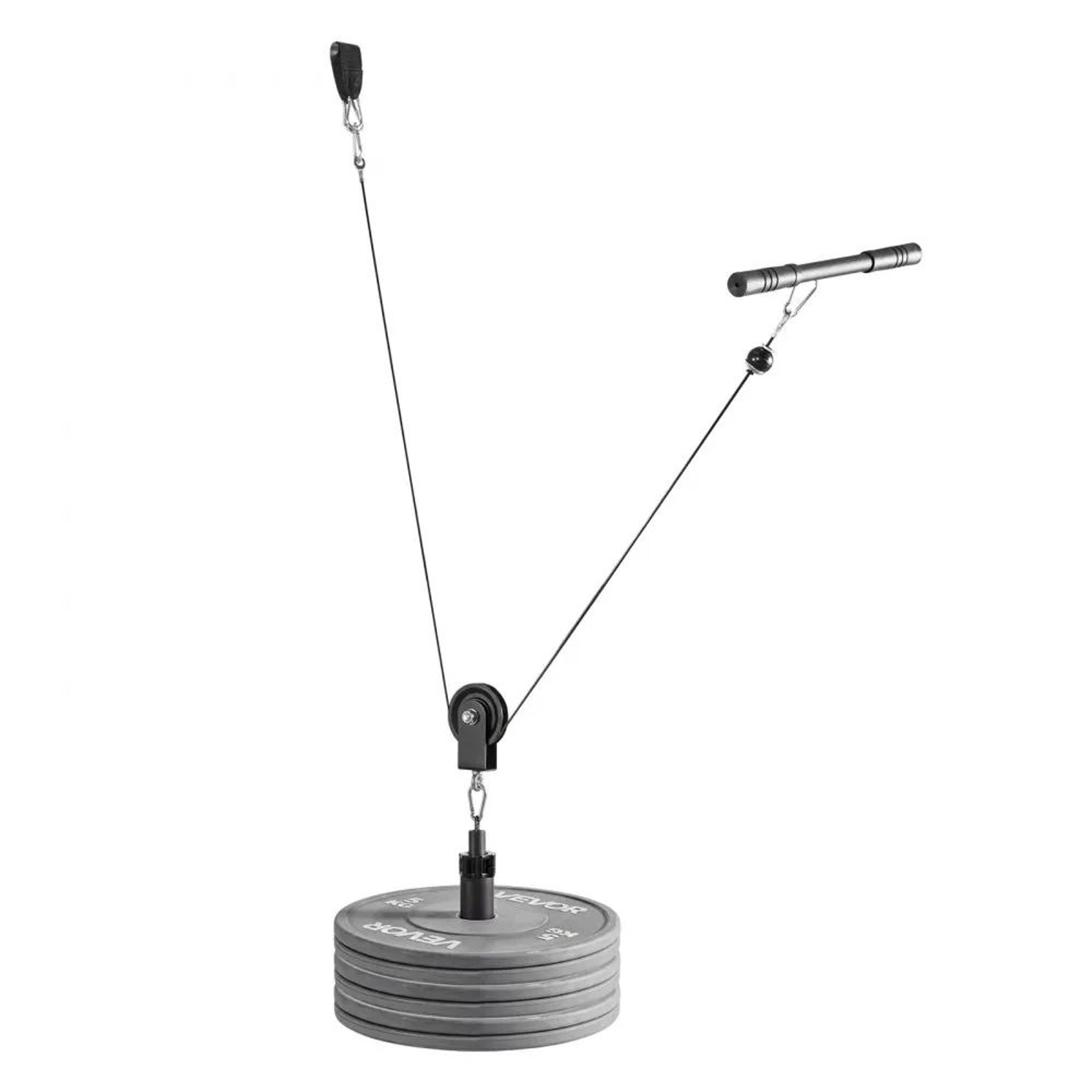 330 Lb Home Gym Cable Pulley System With LAT Pulldown And Lift Attachments 11