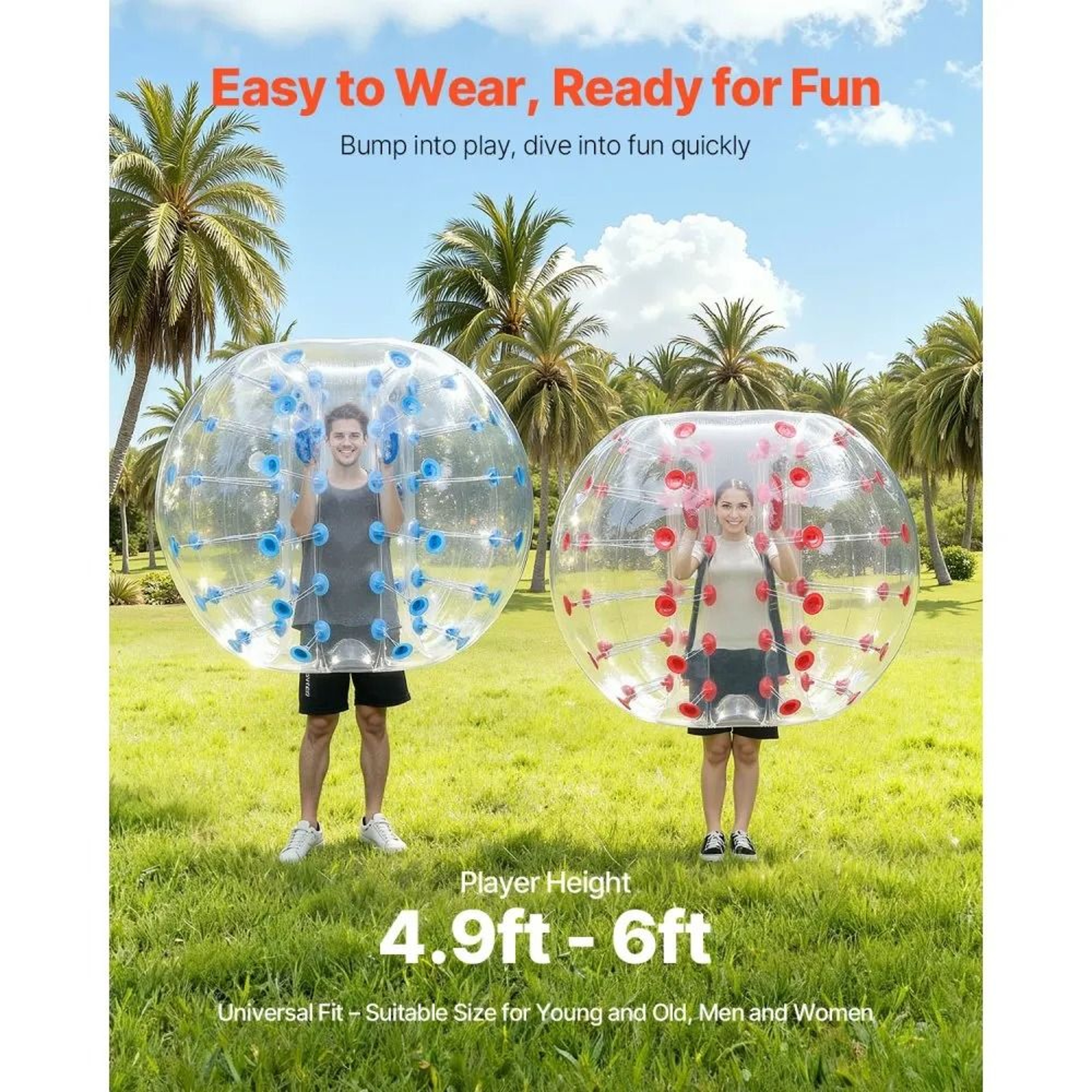 5FT Inflatable Bumper Balls 2 Pack For Adults And Teens 1