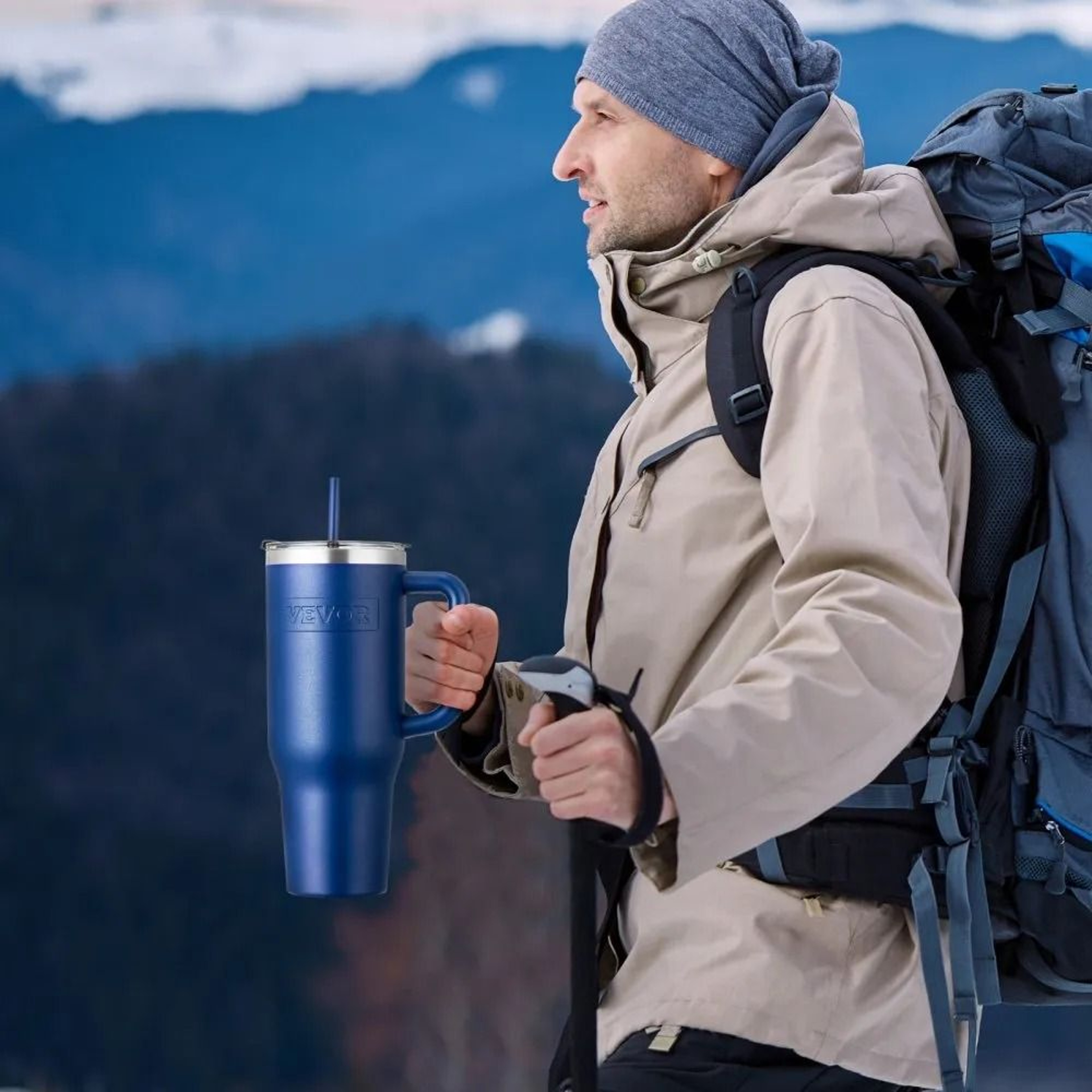 40 Oz Insulated Water Bottle With Leakproof Lid And Carry Handle 5