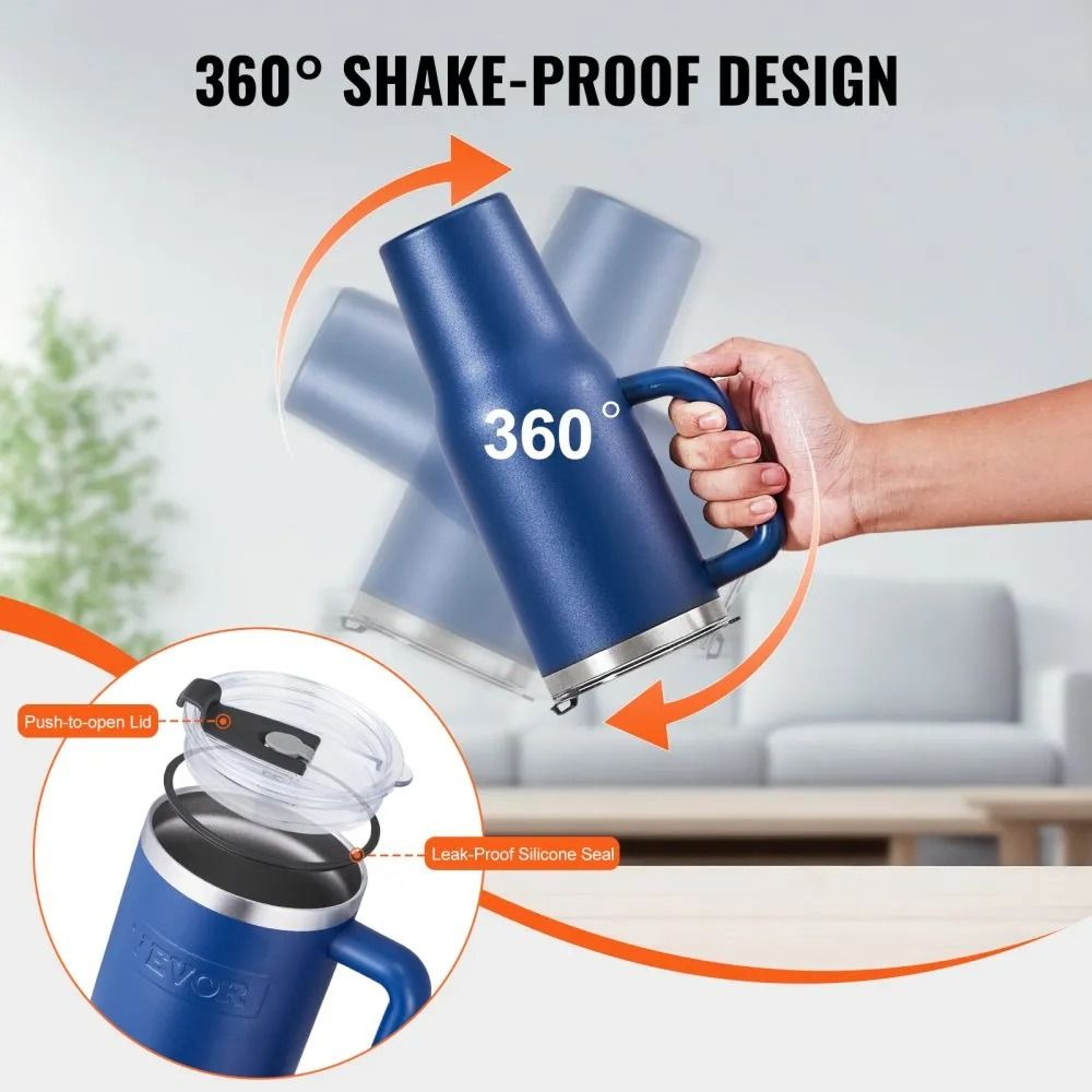 40 Oz Insulated Water Bottle With Leakproof Lid And Carry Handle 6