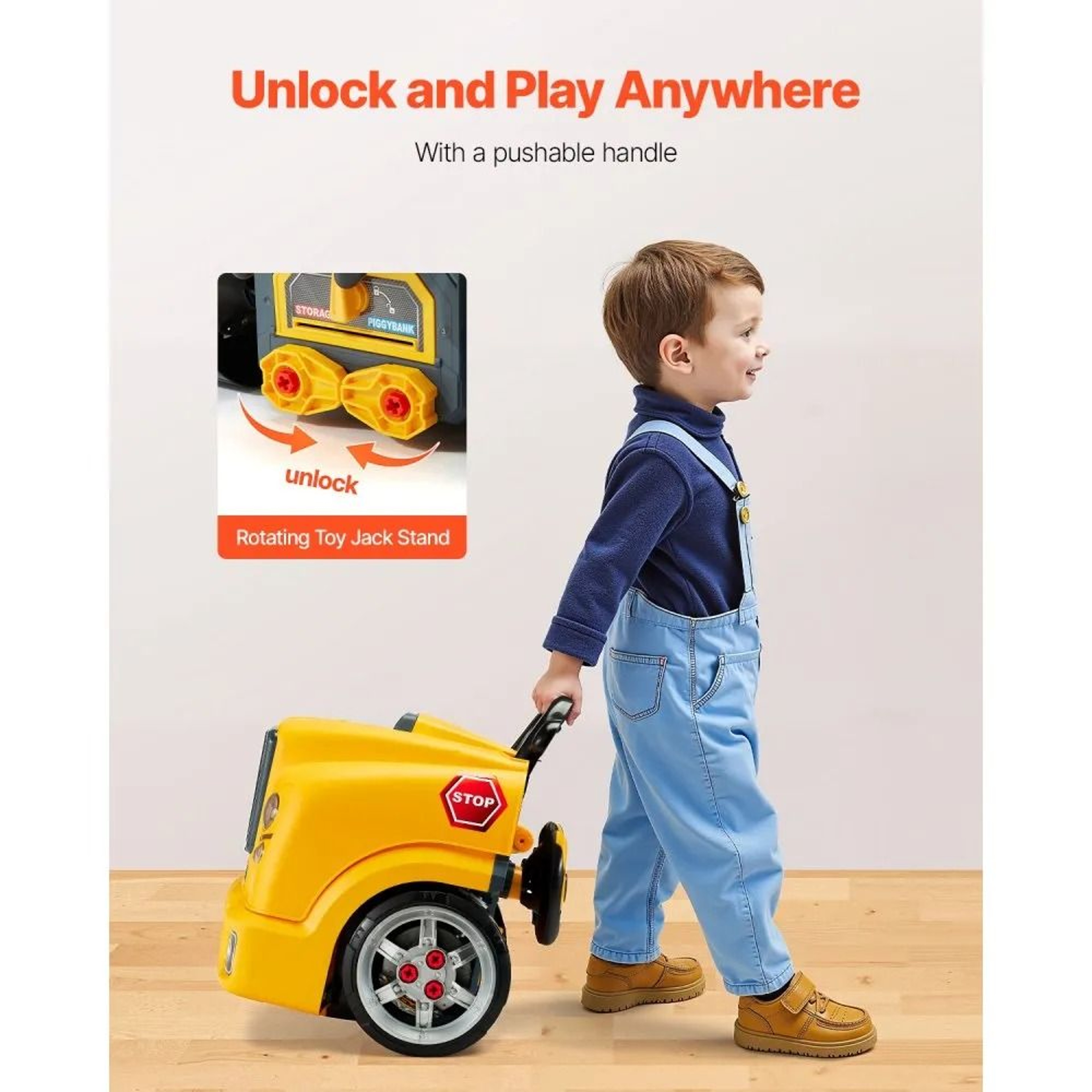Kids Mechanic Engine Toy 60 Piece Interactive Car Repair Playset 3